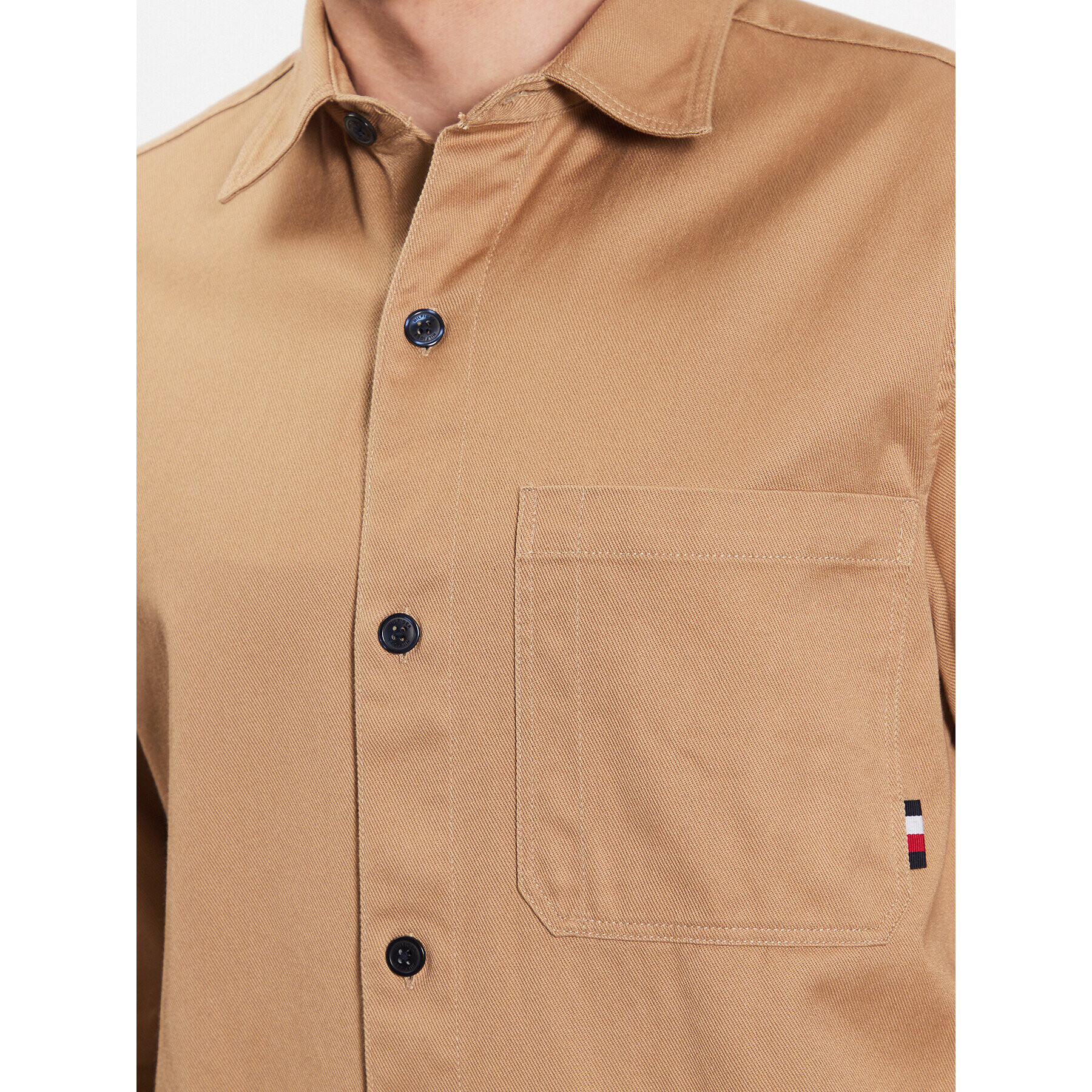 Tommy Hilfiger Дънково яке Solid MW0MW31773 Кафяв Regular Fit - Pepit.bg