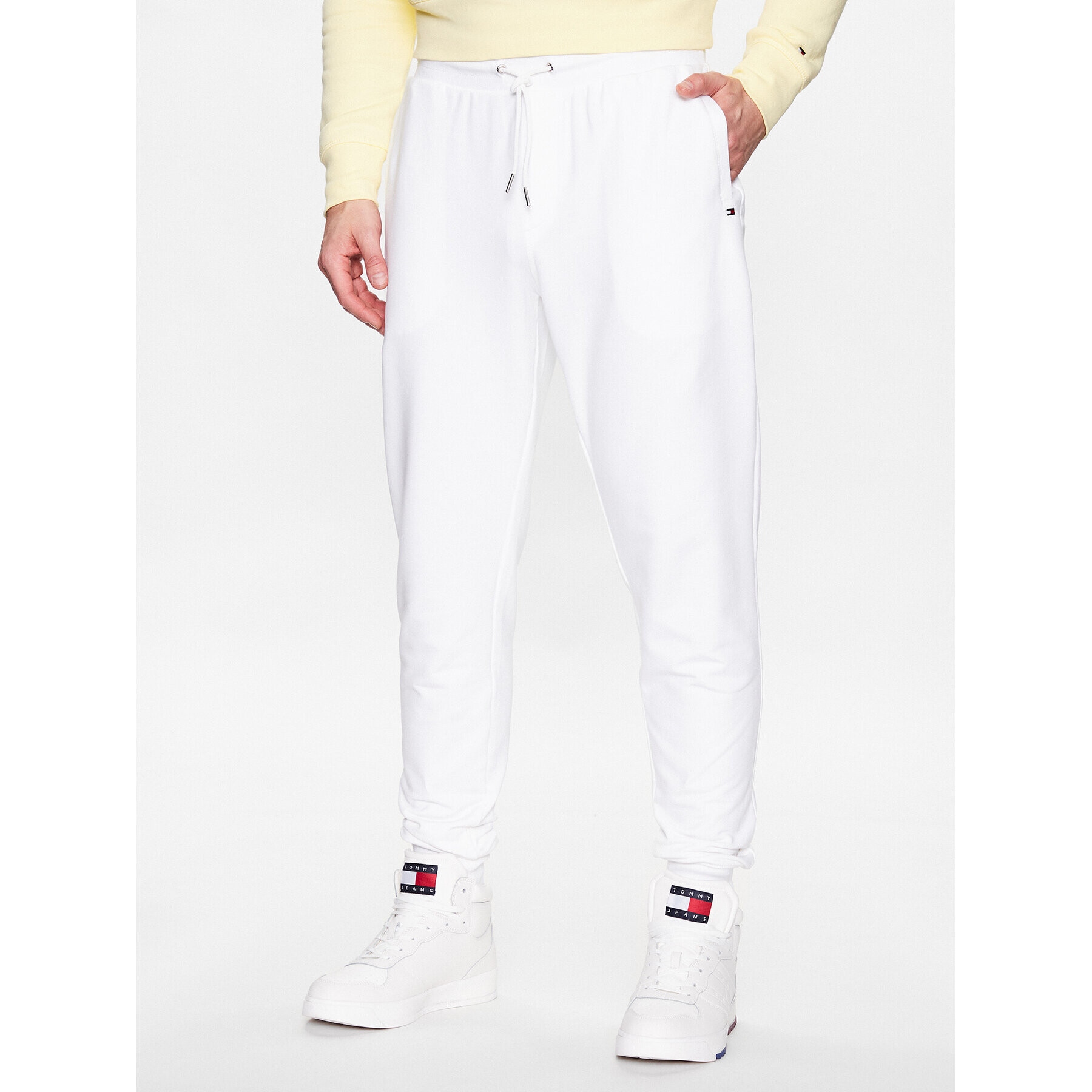 Tommy Hilfiger Долнище анцуг 1985 MW0MW24521 Бял Regular Fit - Pepit.bg