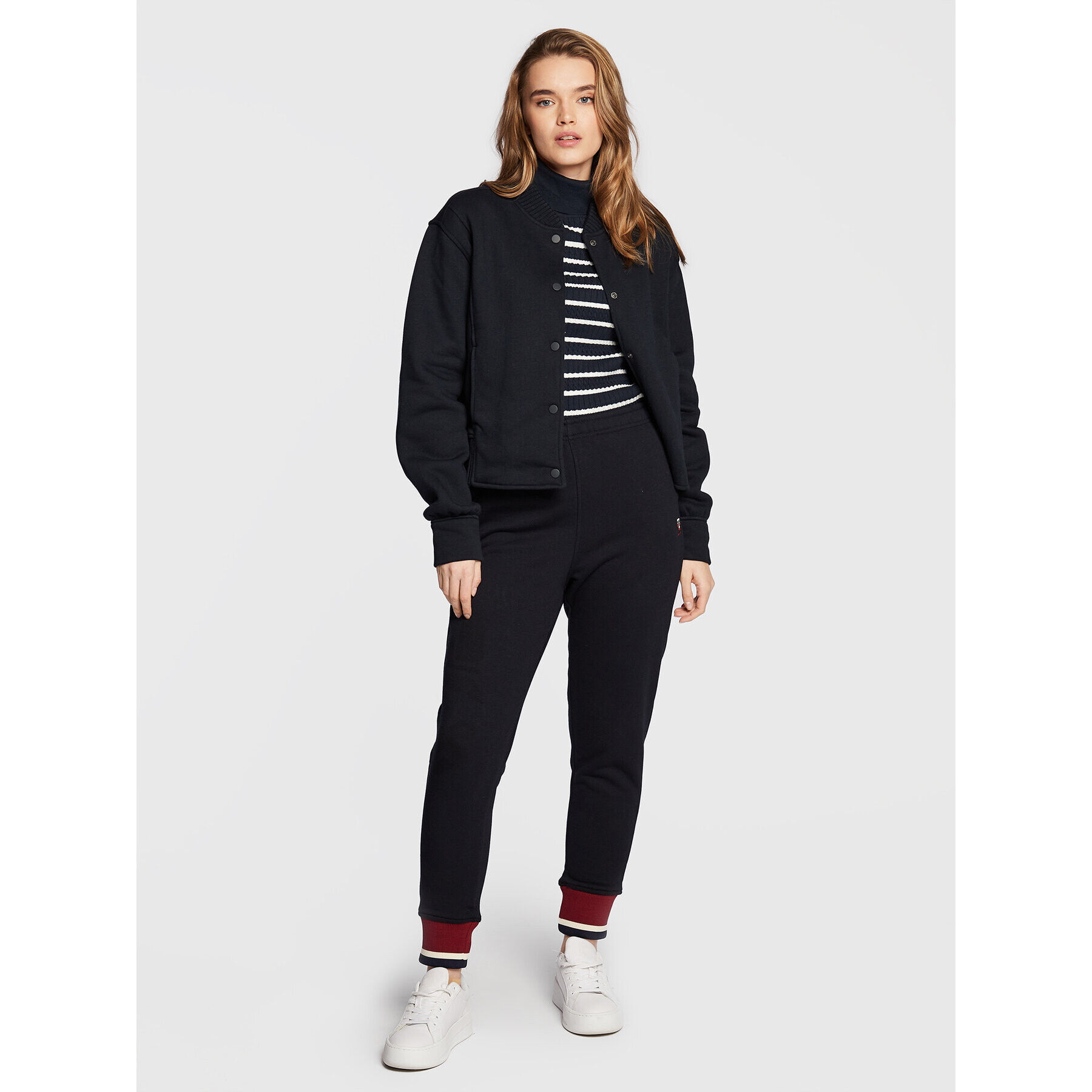 Tommy Hilfiger Долнище анцуг Global Stripe S10S101511 Тъмносин Relaxed Fit - Pepit.bg
