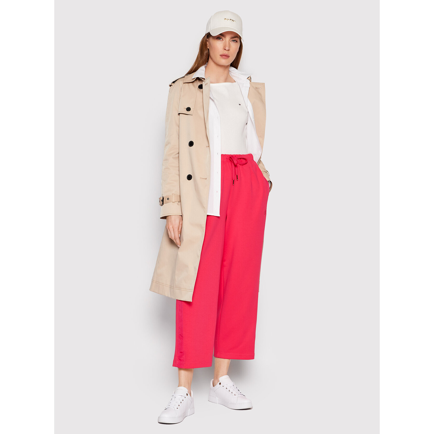 Tommy Hilfiger Долнище анцуг Interlock WW0WW33576 Розов Regular Fit - Pepit.bg
