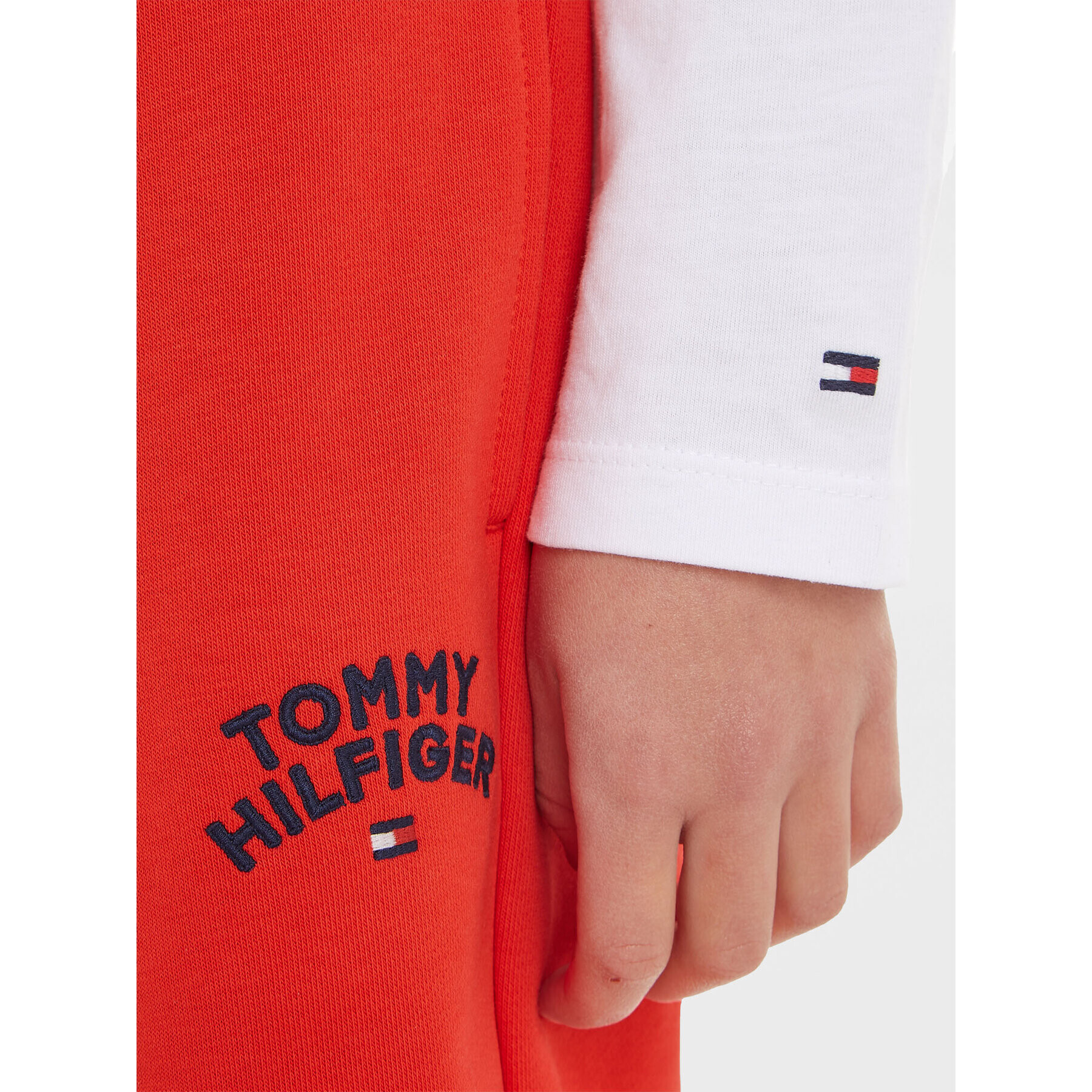 Tommy Hilfiger Долнище анцуг KB0KB08791 Червен Regular Fit - Pepit.bg