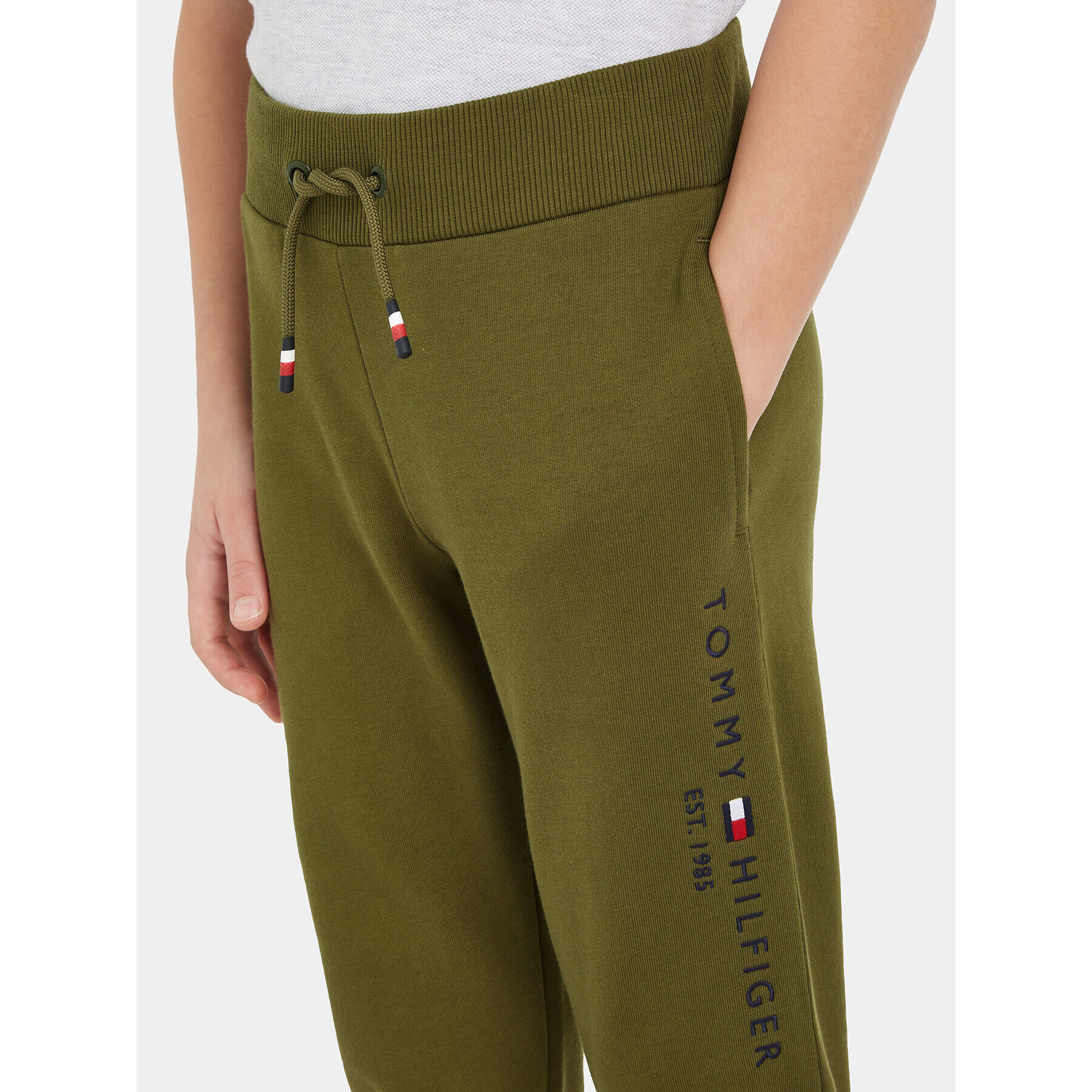 Tommy Hilfiger Долнище анцуг KS0KS00207 M Зелен Regular Fit - Pepit.bg