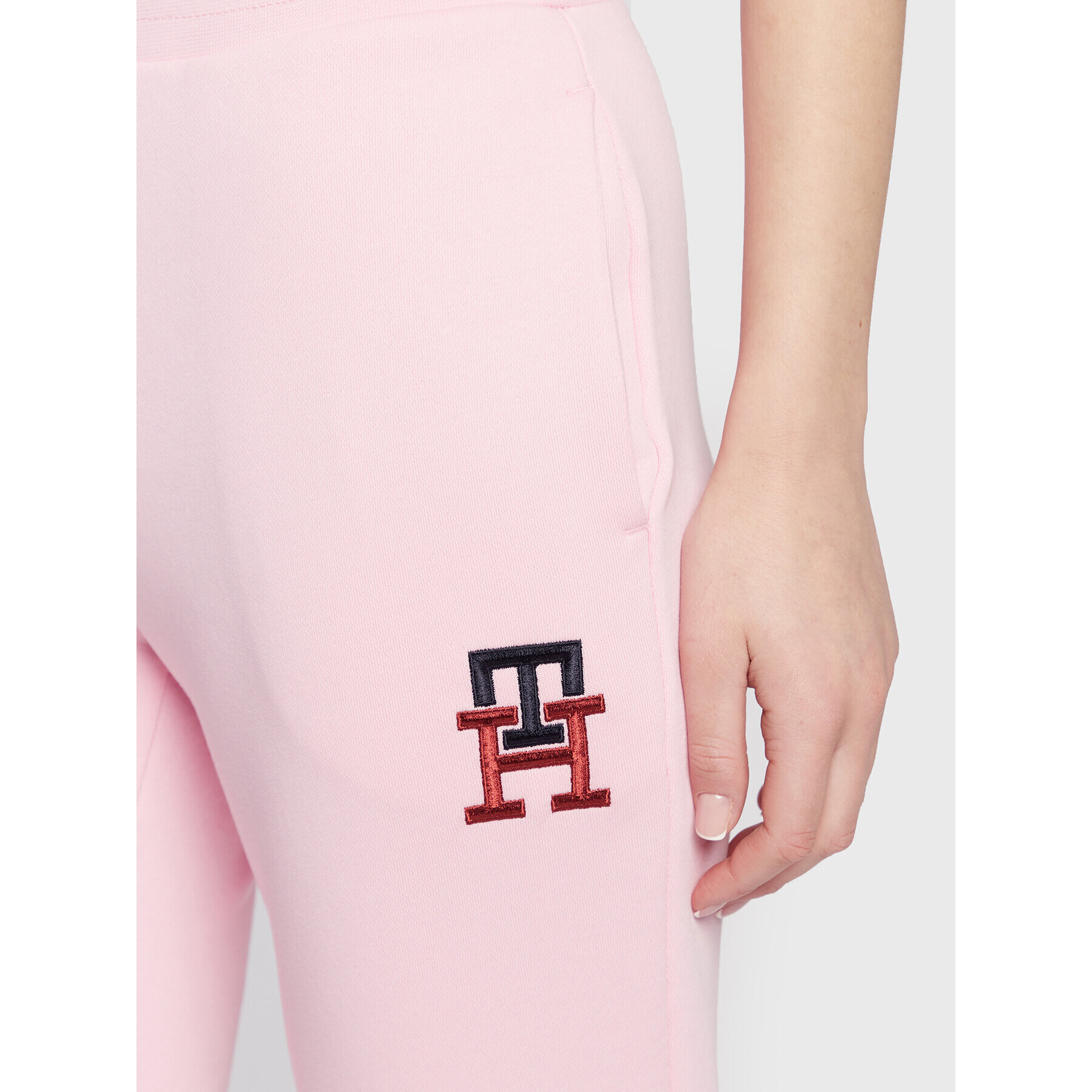 Tommy Hilfiger Долнище анцуг Monogram Emb WW0WW37435 Розов Regular Fit - Pepit.bg