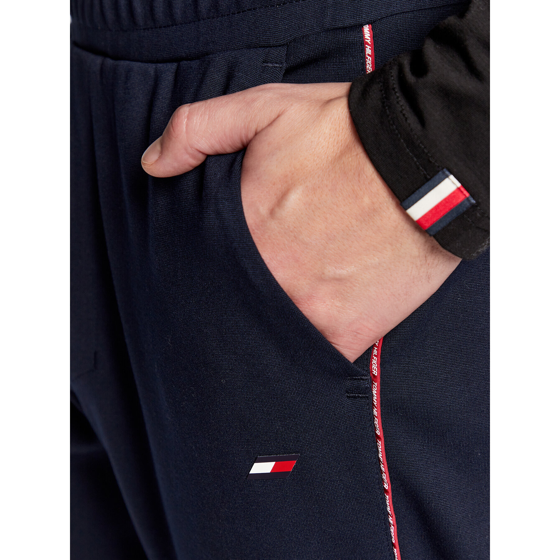 Tommy Hilfiger Долнище анцуг Piping MW0MW28951 Тъмносин Regular Fit - Pepit.bg