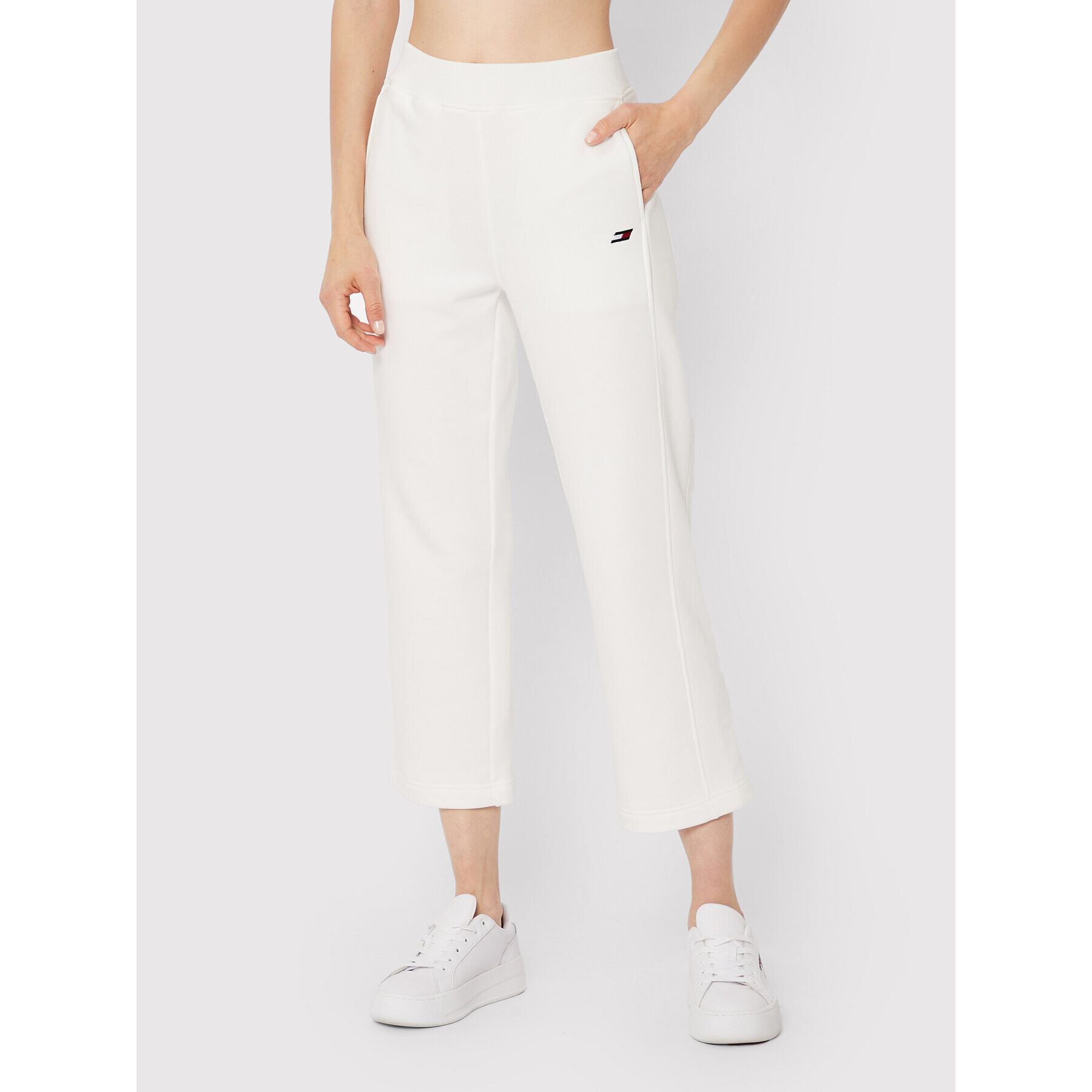 Tommy Hilfiger Долнище анцуг Terry Kick S10S101376 Бял Regular Fit - Pepit.bg