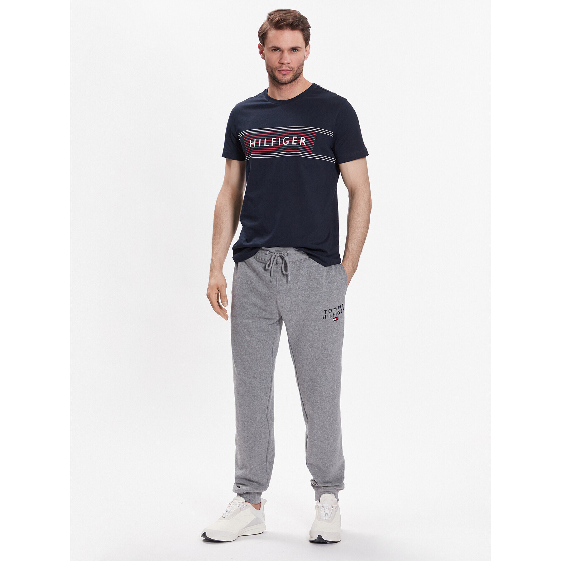 Tommy Hilfiger Долнище анцуг UM0UM02880 Сив Regular Fit - Pepit.bg