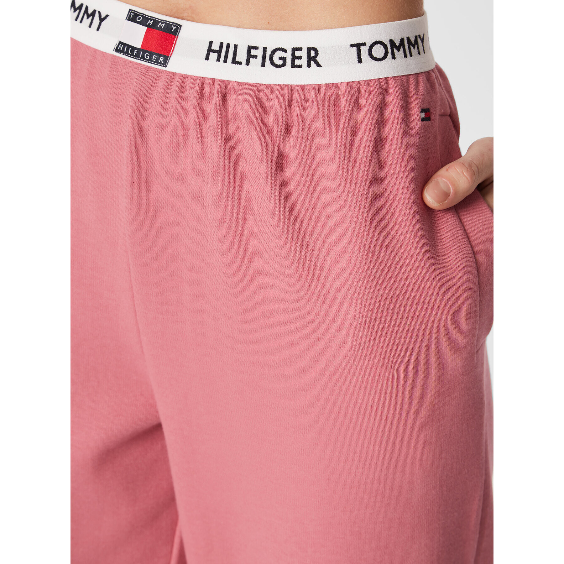 Tommy Hilfiger Долнище анцуг UW0UW02274 Розов Relaxed Fit - Pepit.bg