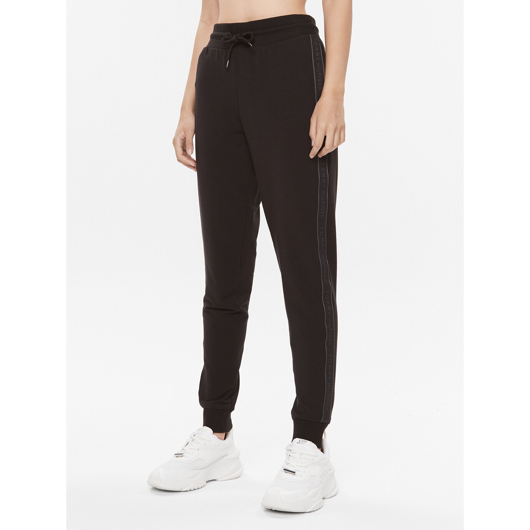 Tommy Hilfiger Долнище анцуг UW0UW04785 Черен Regular Fit - Pepit.bg