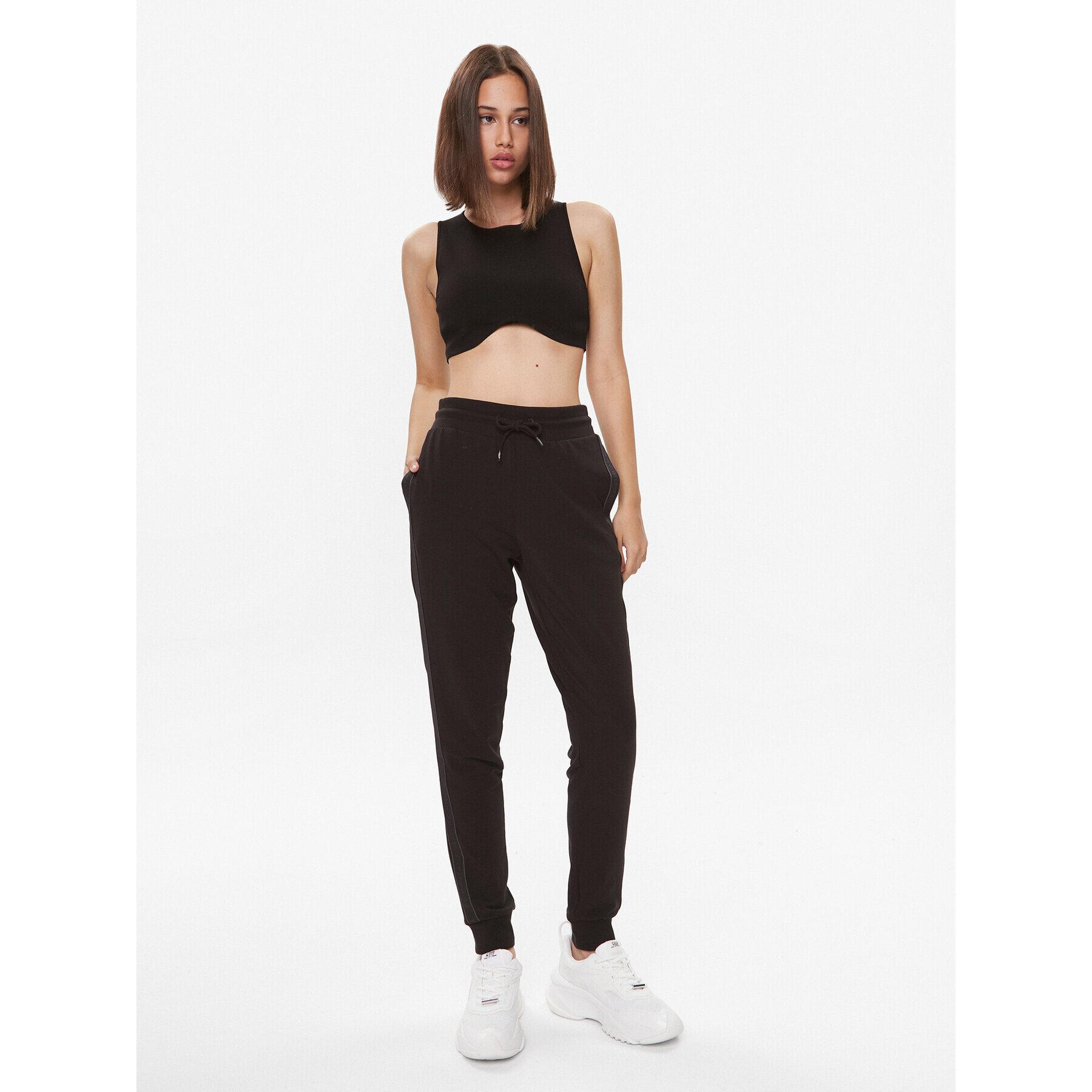 Tommy Hilfiger Долнище анцуг UW0UW04785 Черен Regular Fit - Pepit.bg