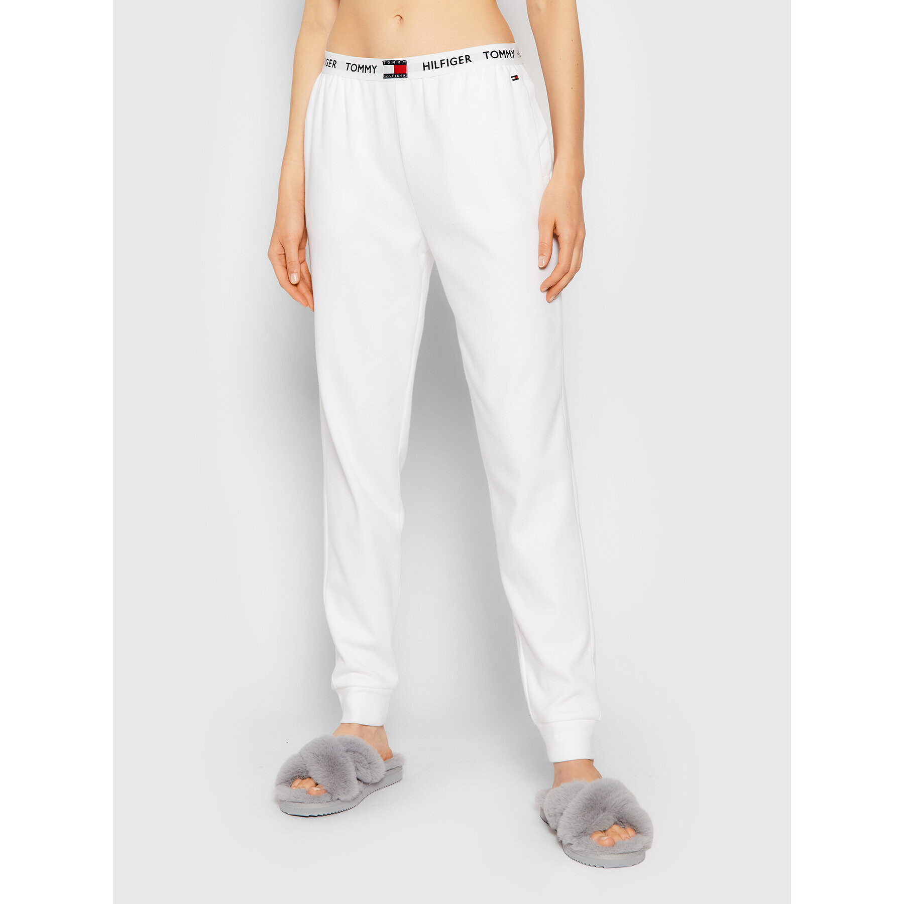 Tommy Hilfiger Долнище анцуг UW0UW02274 Бял Relaxed Fit - Pepit.bg