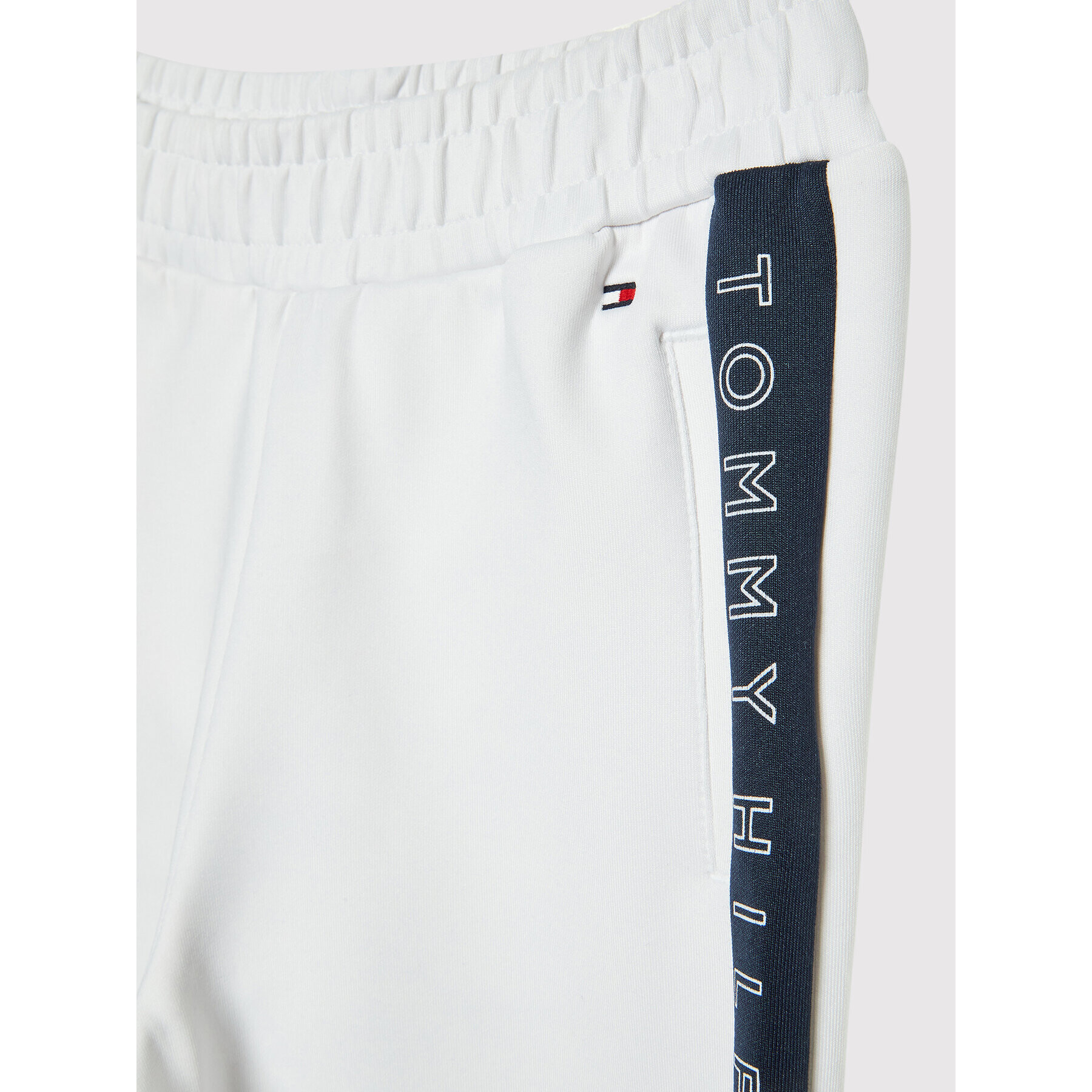 Tommy Hilfiger Долнище анцуг Varsity KG0KG06540 Бял Regular Fit - Pepit.bg