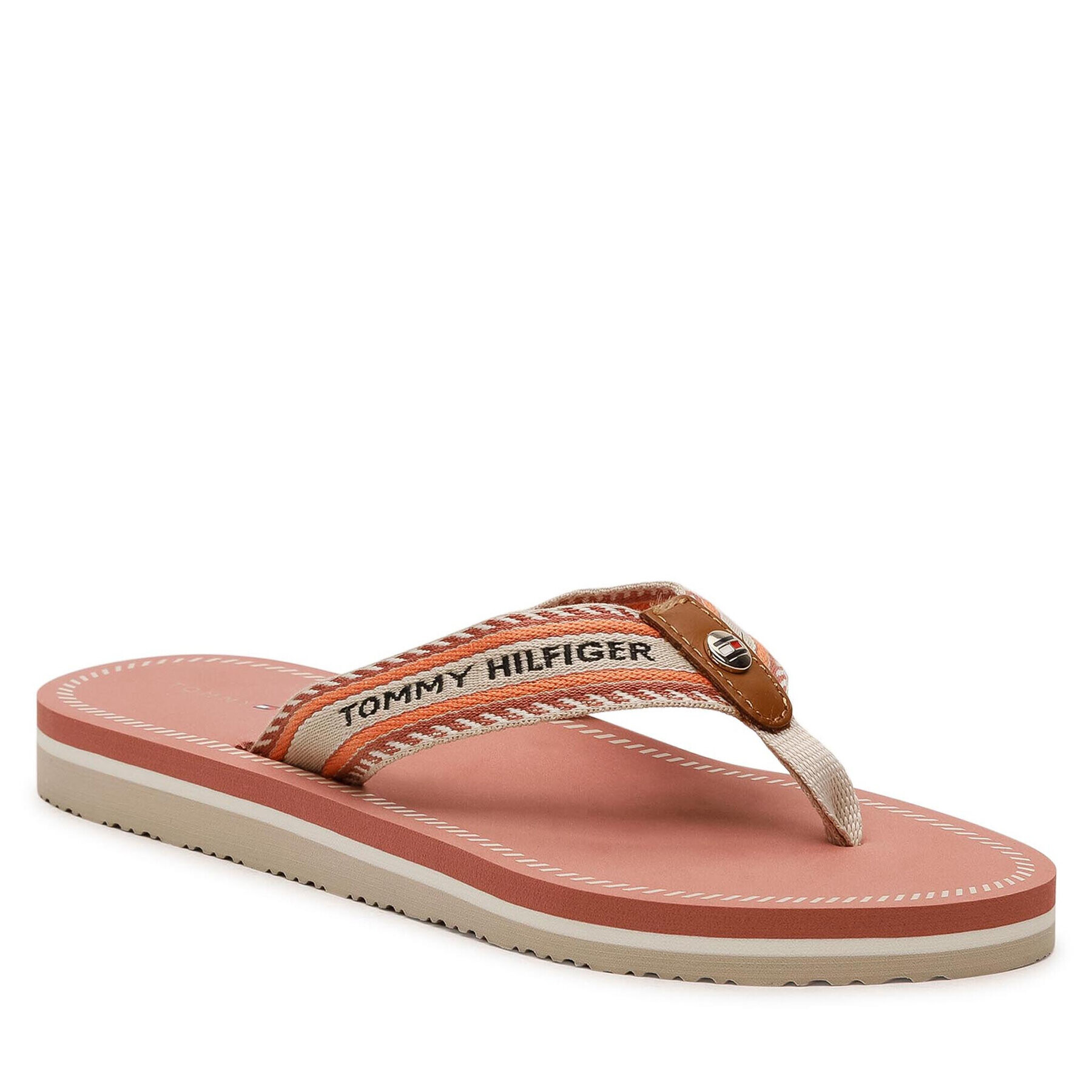 Tommy Hilfiger Джапанки Artisanal Flat Beach Sandal FW0FW05761 Бежов - Pepit.bg