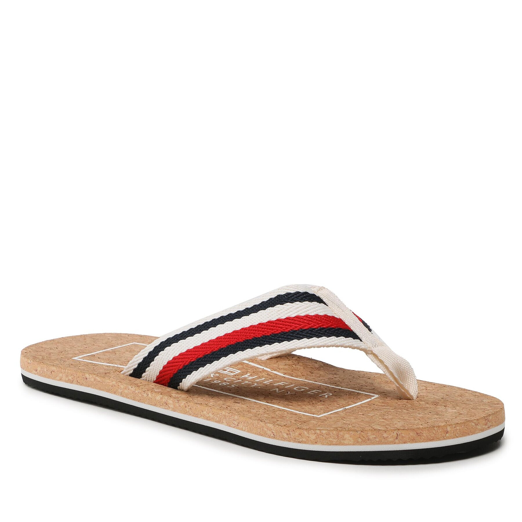 Tommy Hilfiger Джапанки Cork Beach Sandal FM0FM04475 Бежов - Pepit.bg