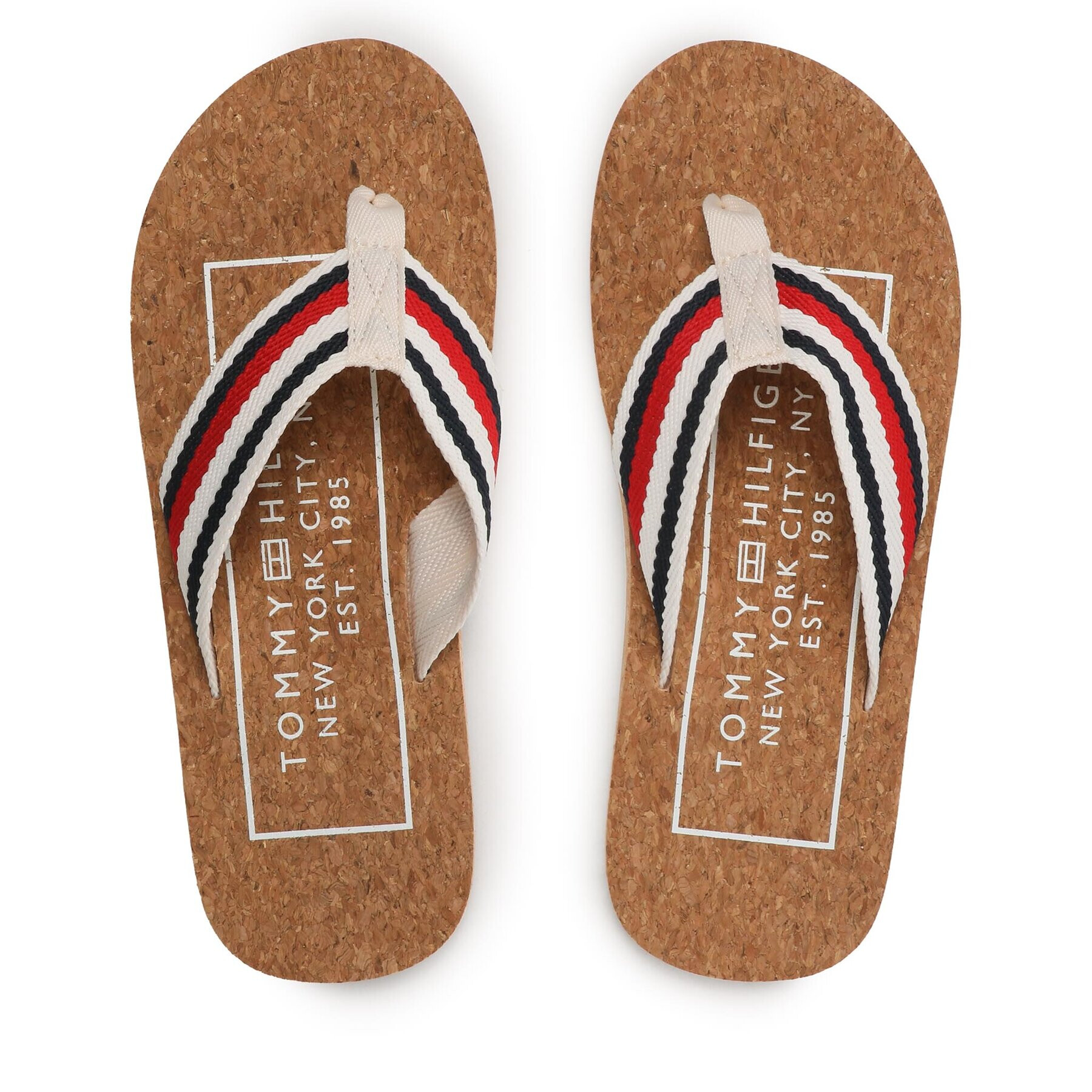 Tommy Hilfiger Джапанки Cork Beach Sandal FM0FM04475 Бежов - Pepit.bg