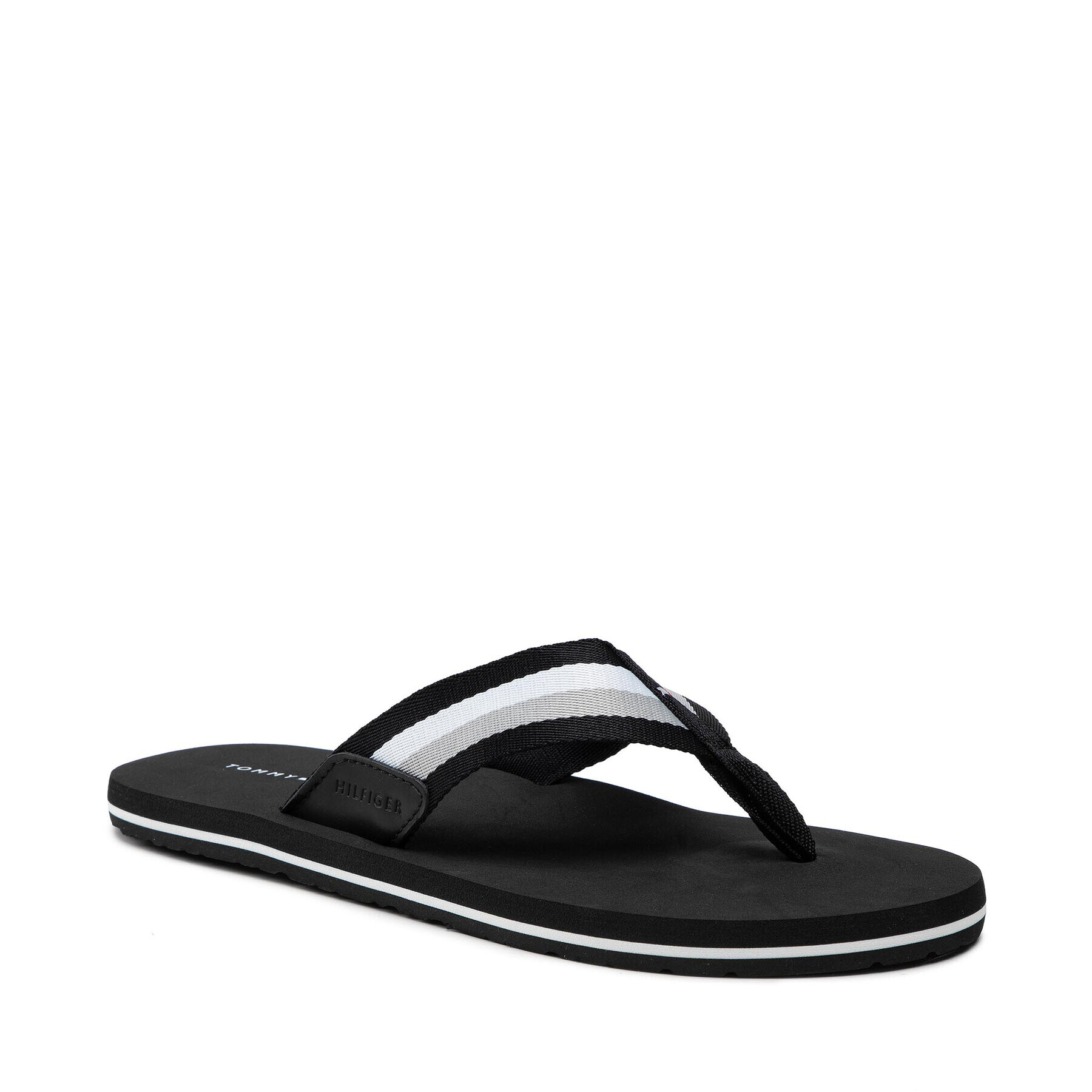 Tommy Hilfiger Джапанки Corporate Hilfiger Beach Sandal FM0FM03380 Черен - Pepit.bg