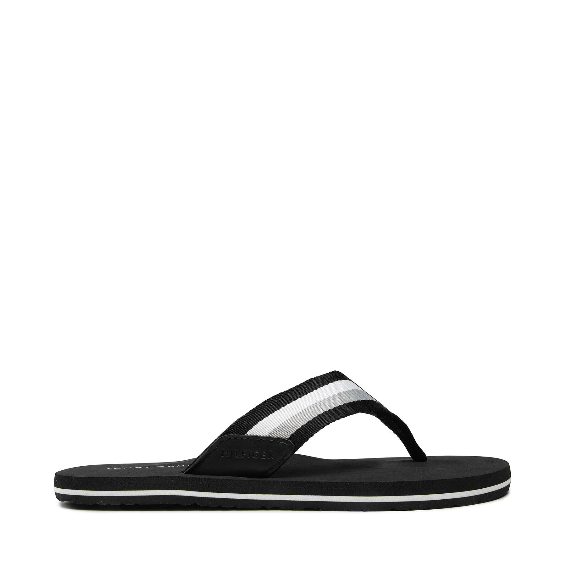 Tommy Hilfiger Джапанки Corporate Hilfiger Beach Sandal FM0FM03380 Черен - Pepit.bg