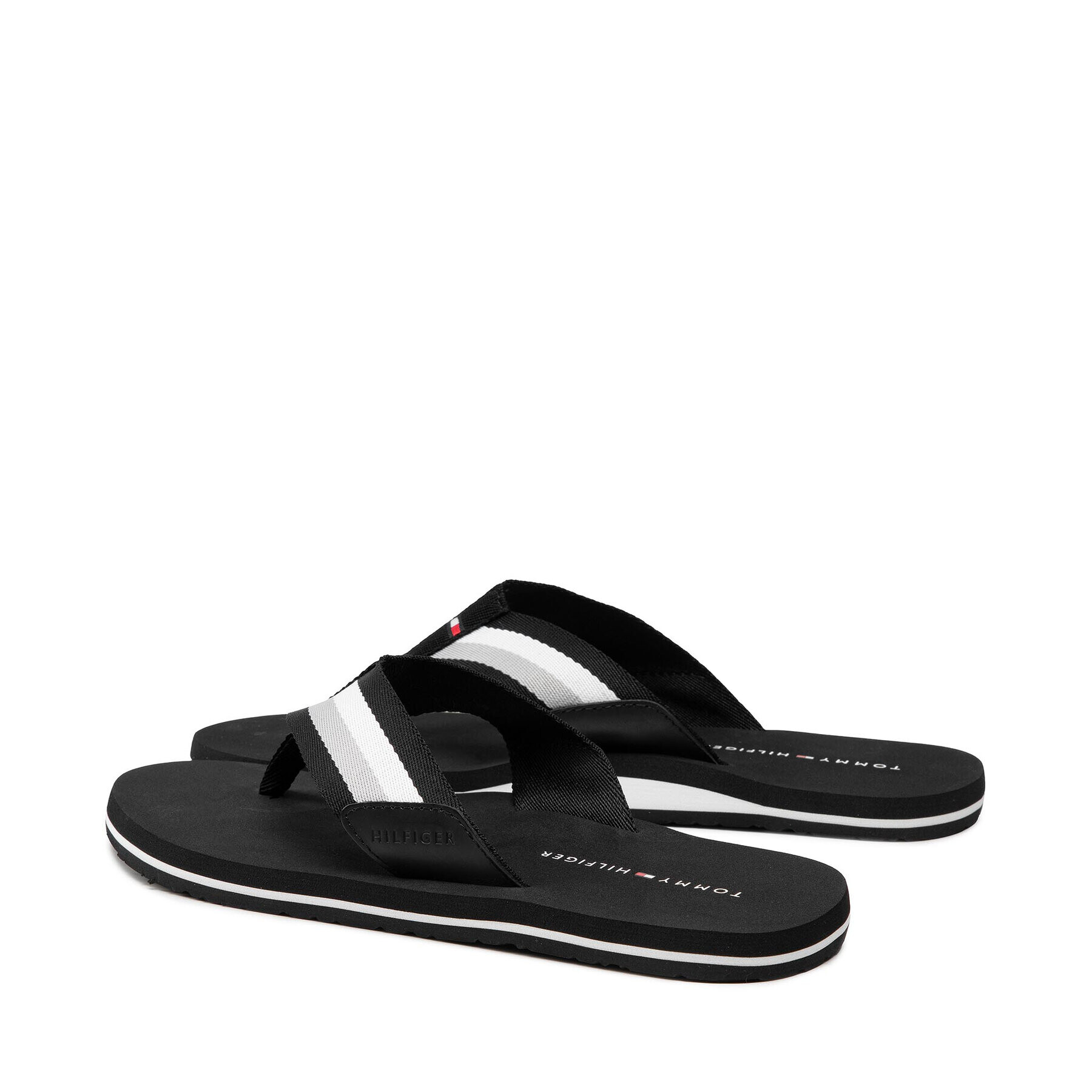 Tommy Hilfiger Джапанки Corporate Hilfiger Beach Sandal FM0FM03380 Черен - Pepit.bg