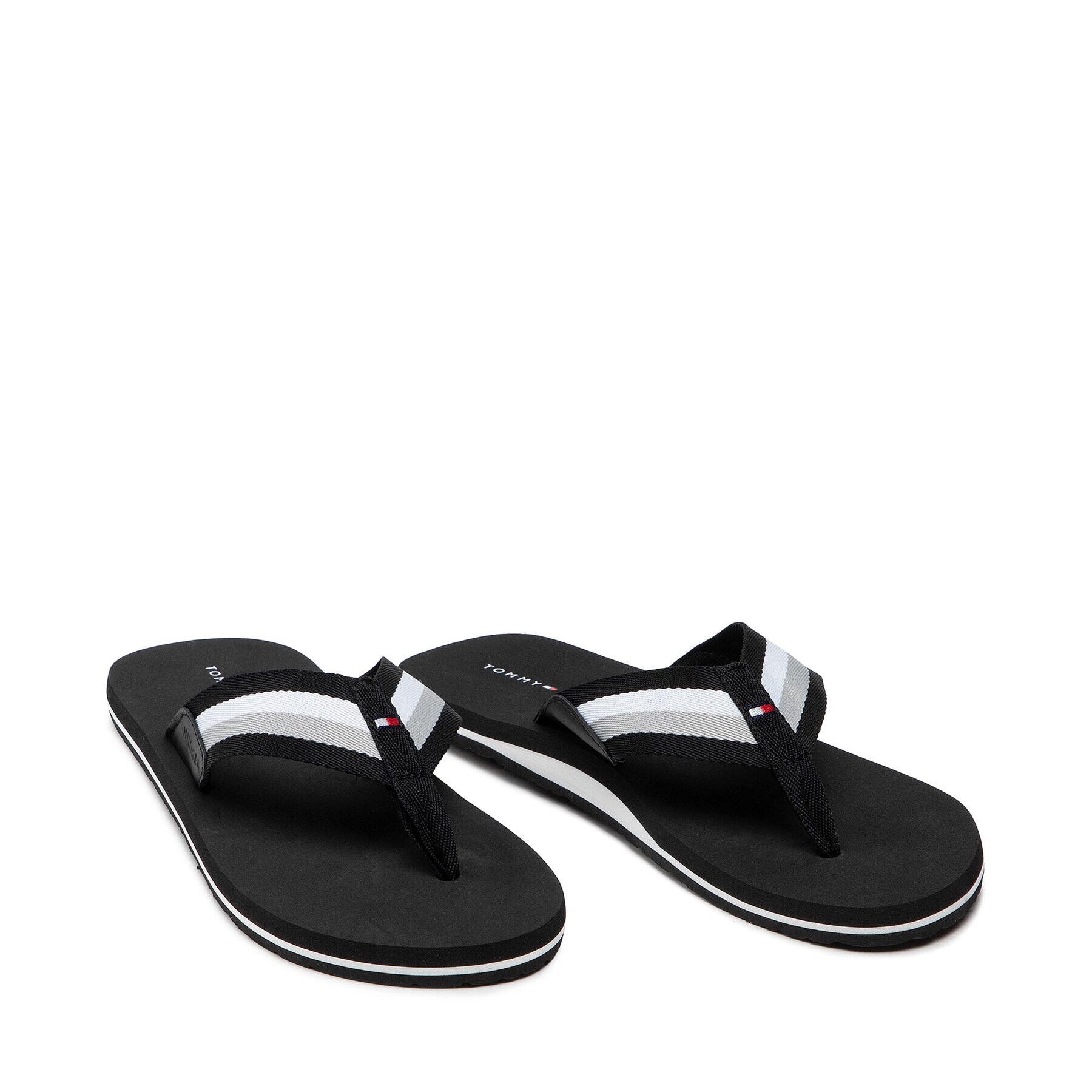 Tommy Hilfiger Джапанки Corporate Hilfiger Beach Sandal FM0FM03380 Черен - Pepit.bg