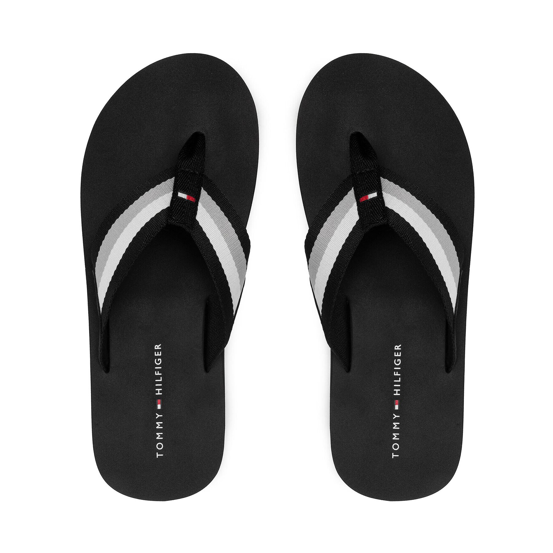 Tommy Hilfiger Джапанки Corporate Hilfiger Beach Sandal FM0FM03380 Черен - Pepit.bg