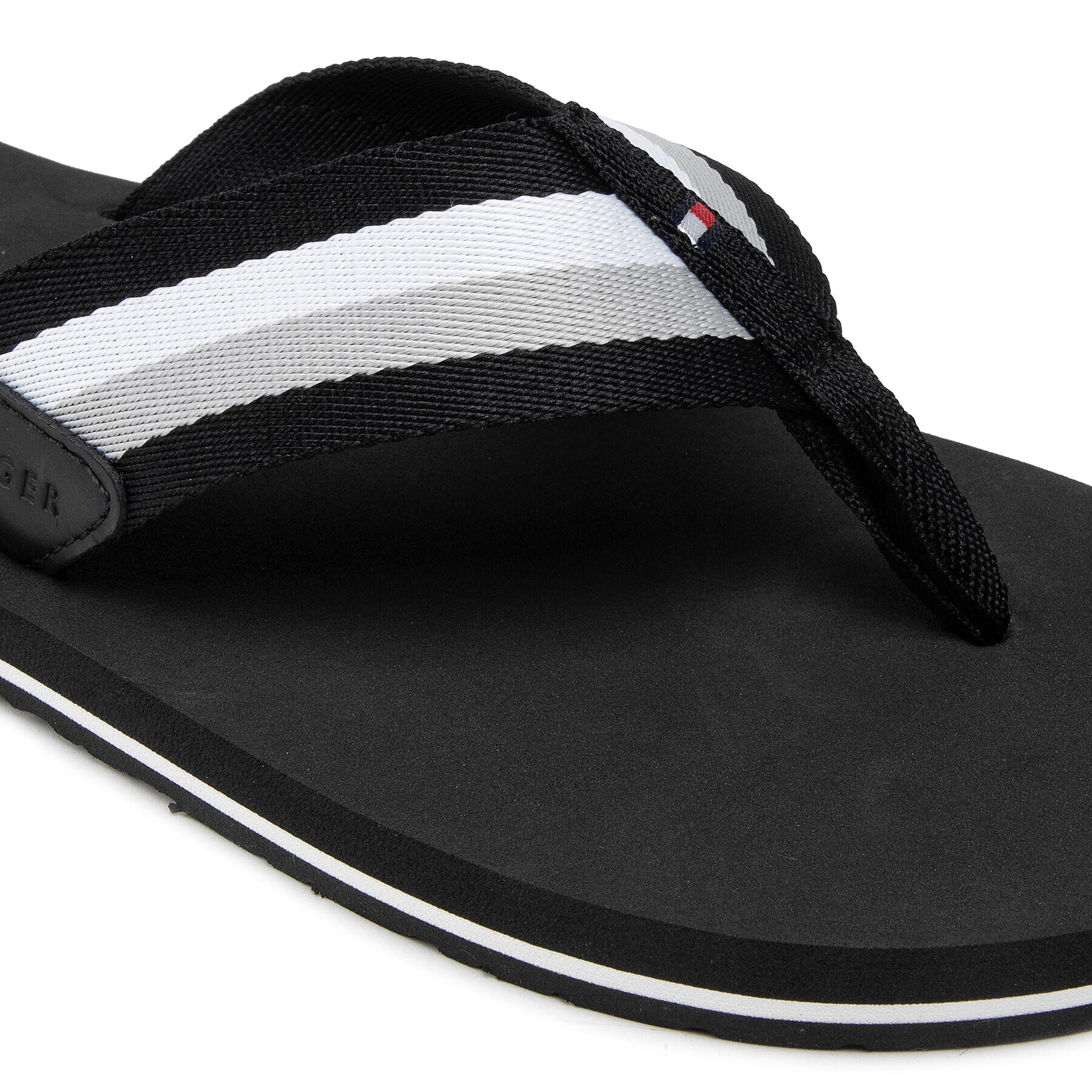 Tommy Hilfiger Джапанки Corporate Hilfiger Beach Sandal FM0FM03380 Черен - Pepit.bg