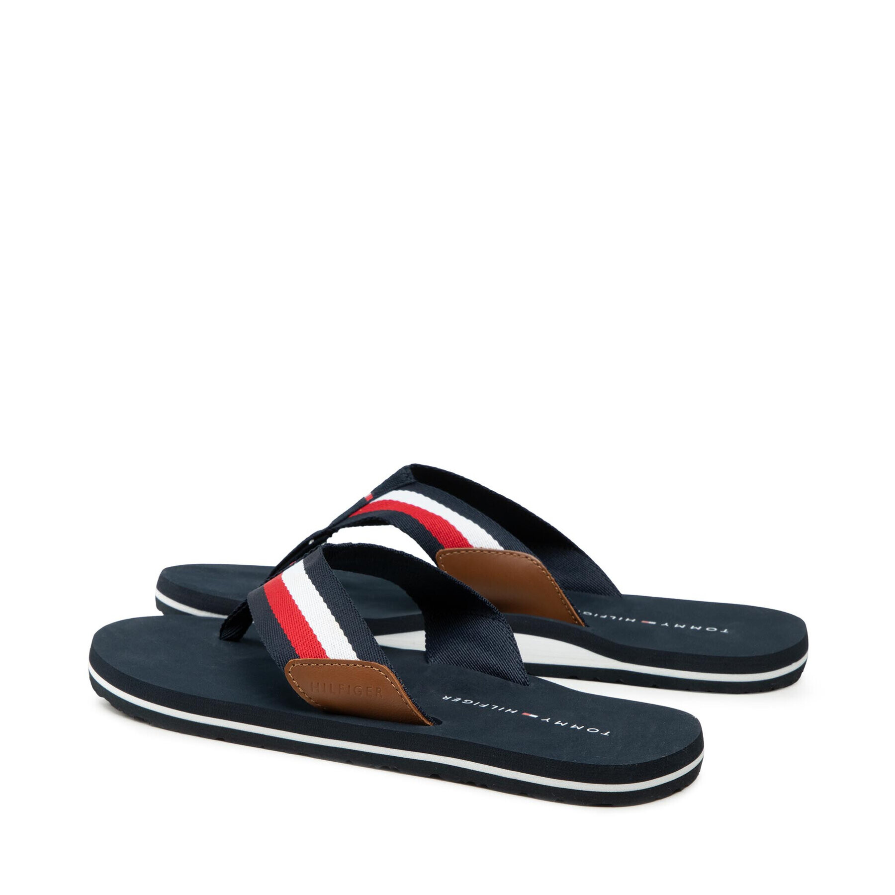 Tommy Hilfiger Джапанки Corporate Hilfiger Beach Sandal FM0FM03380 Тъмносин - Pepit.bg