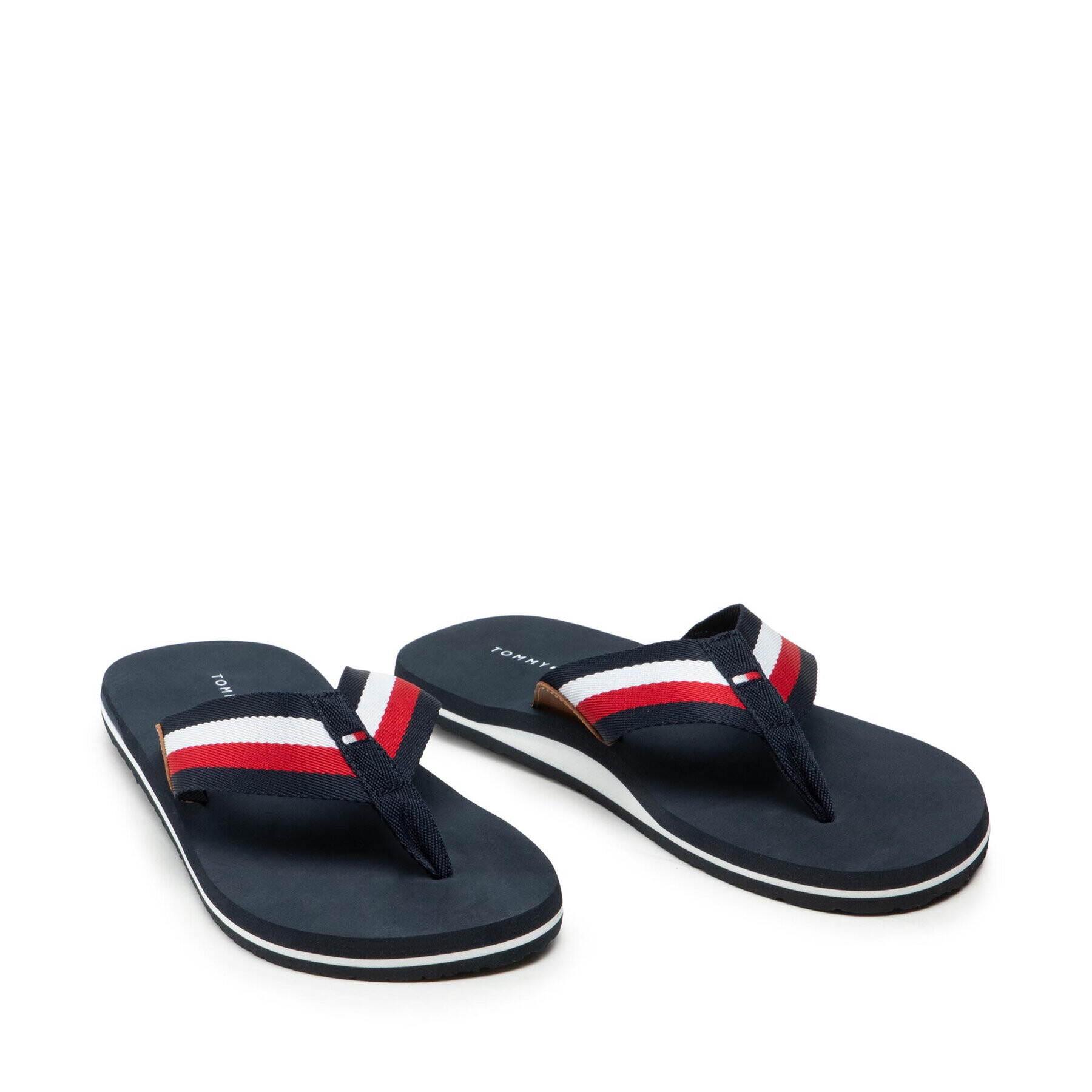 Tommy Hilfiger Джапанки Corporate Hilfiger Beach Sandal FM0FM03380 Тъмносин - Pepit.bg