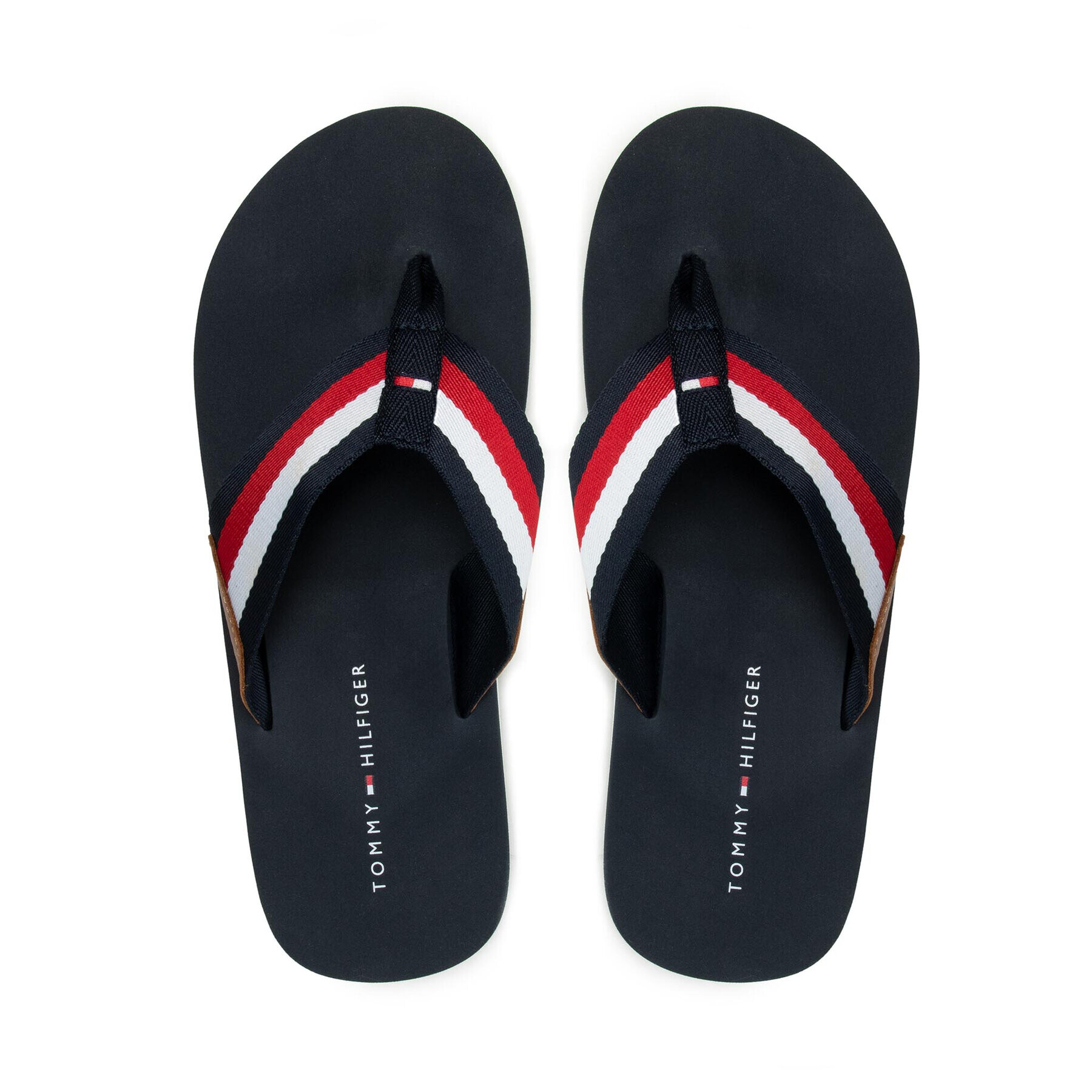 Tommy Hilfiger Джапанки Corporate Hilfiger Beach Sandal FM0FM03380 Тъмносин - Pepit.bg