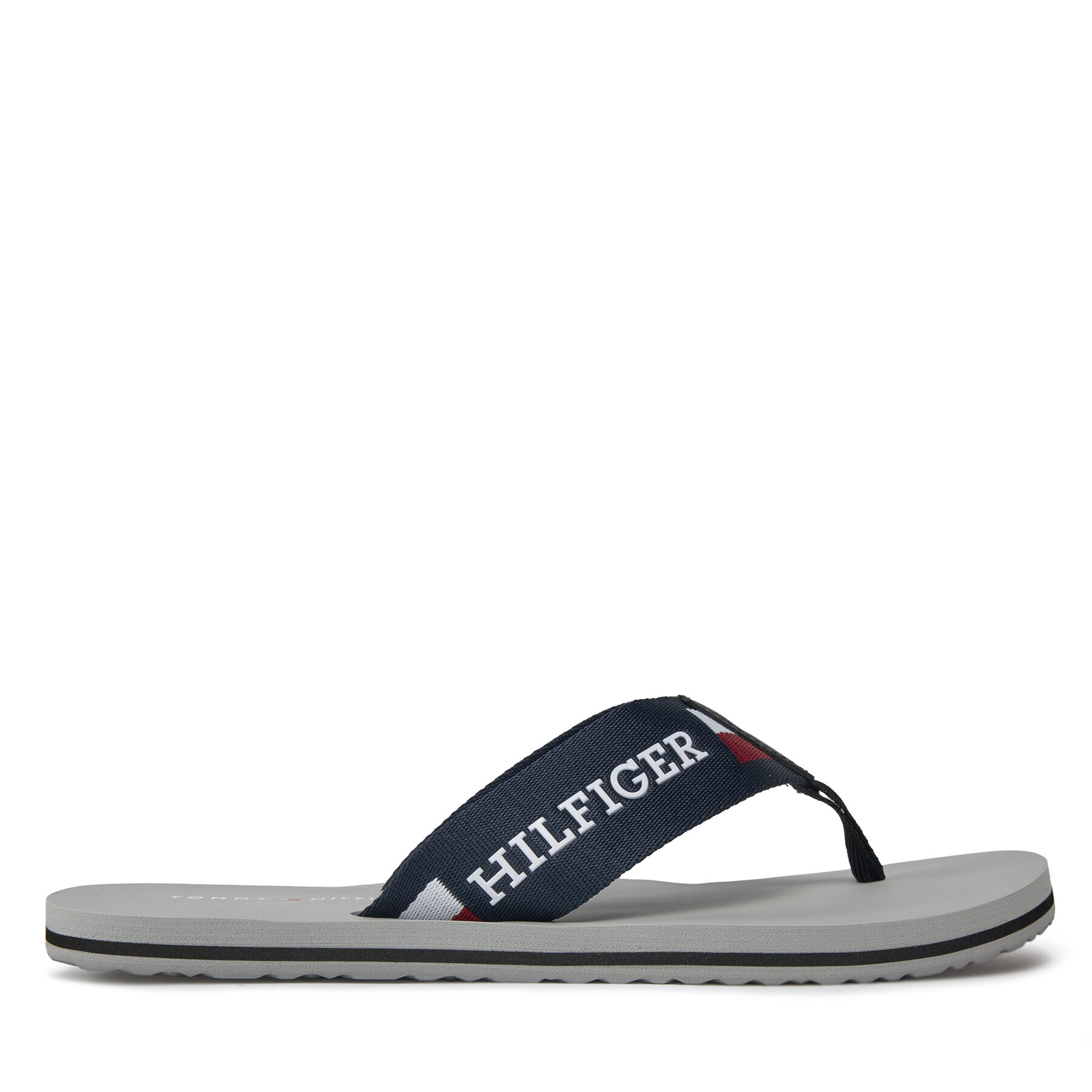 Tommy Hilfiger Джапанки Corporate Monotype Beach Sandal FM0FM04913 Сребрист - Pepit.bg