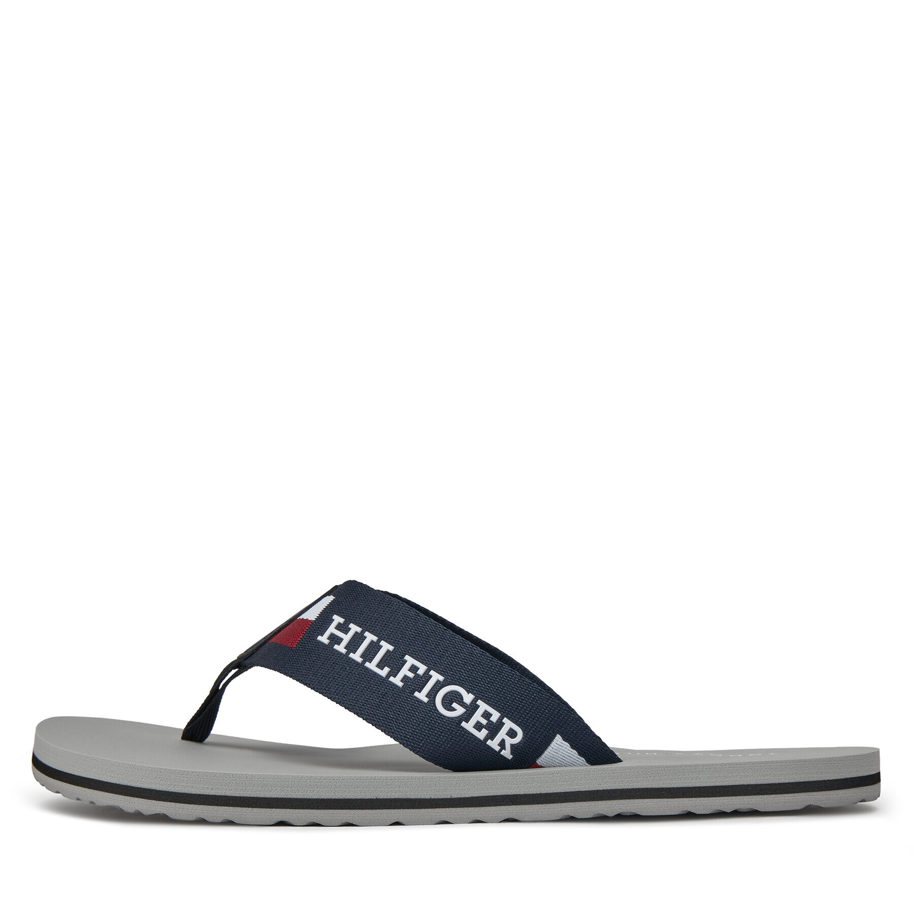 Tommy Hilfiger Джапанки Corporate Monotype Beach Sandal FM0FM04913 Сребрист - Pepit.bg