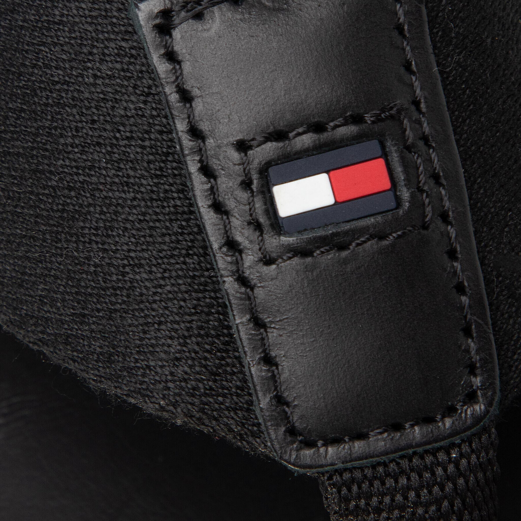 Tommy Hilfiger Джапанки Elevanted Th Leather Beach Sandal FM0FM02692 Черен - Pepit.bg