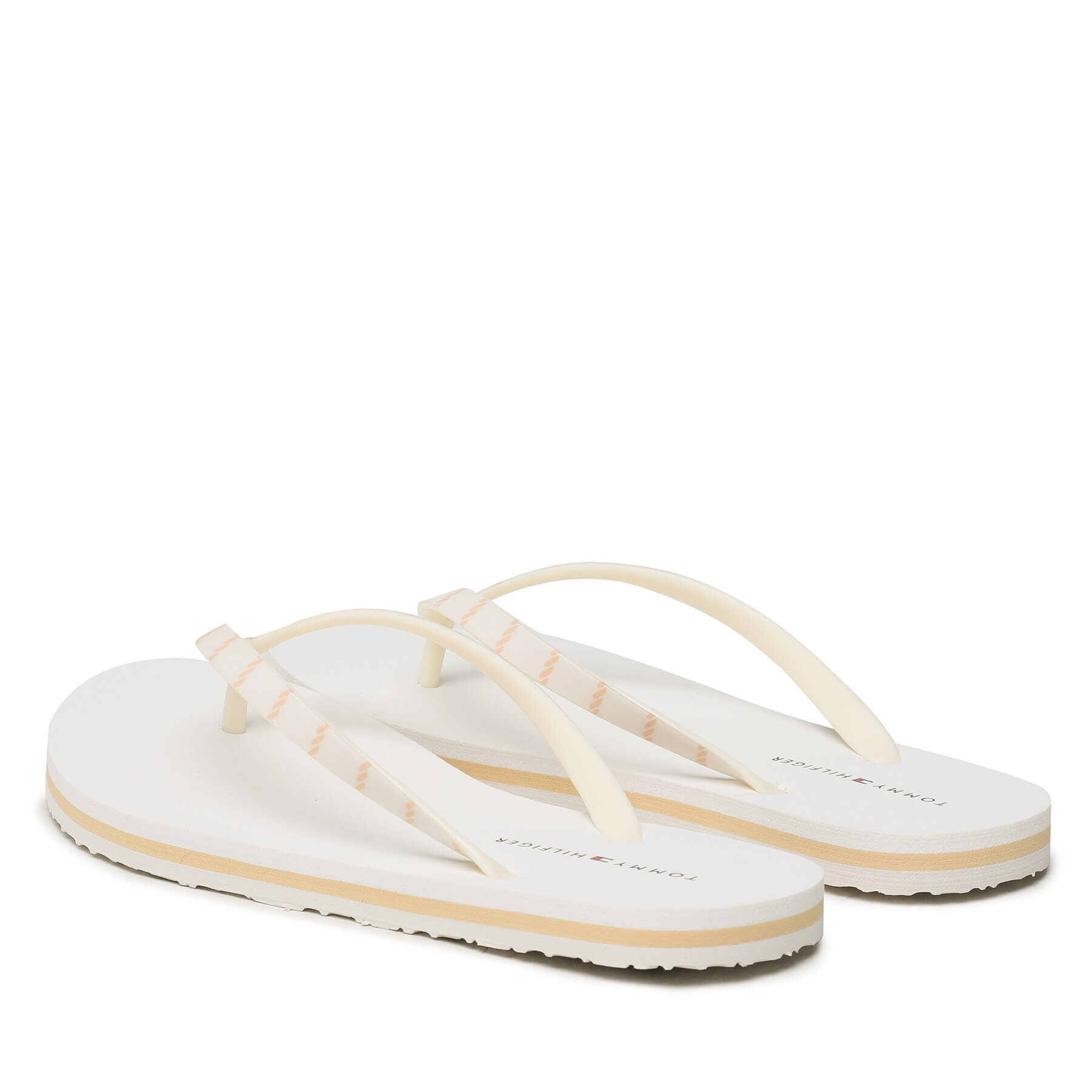 Tommy Hilfiger Джапанки Essential Beach Sandal FW0FW07141 Екрю - Pepit.bg