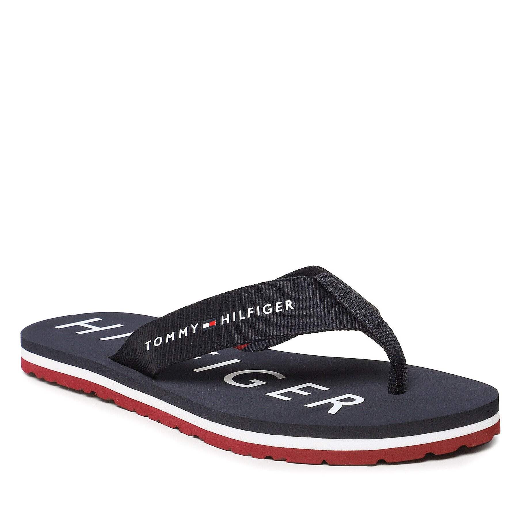 Tommy Hilfiger Джапанки Essential Corp Flip Flop FW0FW07419 Тъмносин - Pepit.bg