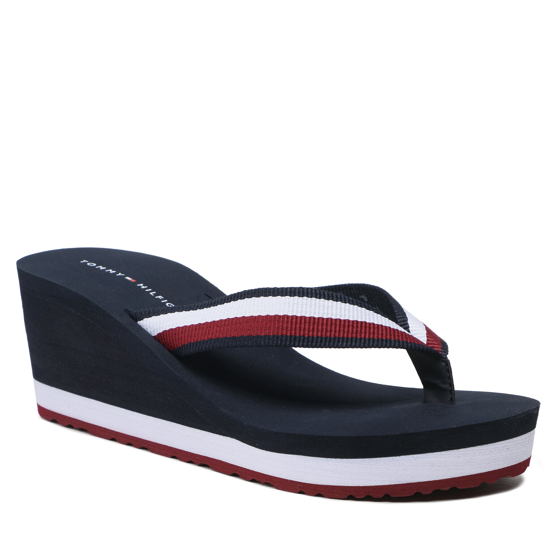 Tommy Hilfiger Джапанки Essential Corp Flip Flop Wedge FW0FW07263 Цветен - Pepit.bg