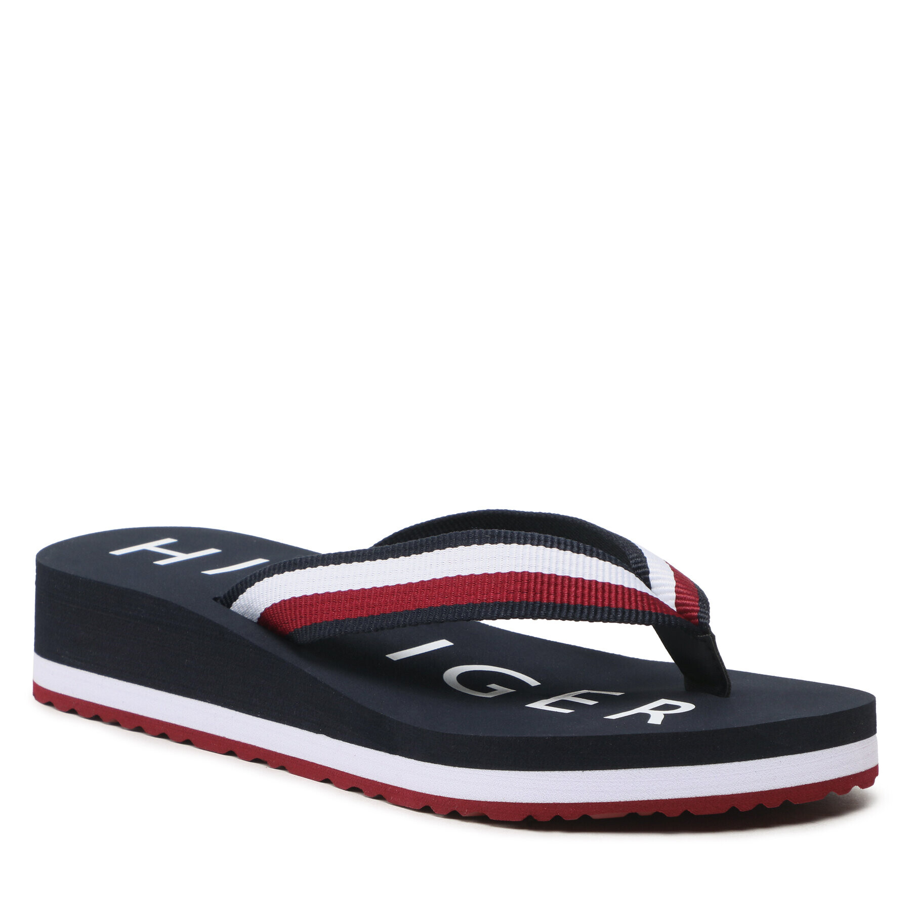 Tommy Hilfiger Джапанки Essential Corp Mid Flip Flop FW0FW07265 Тъмносин - Pepit.bg