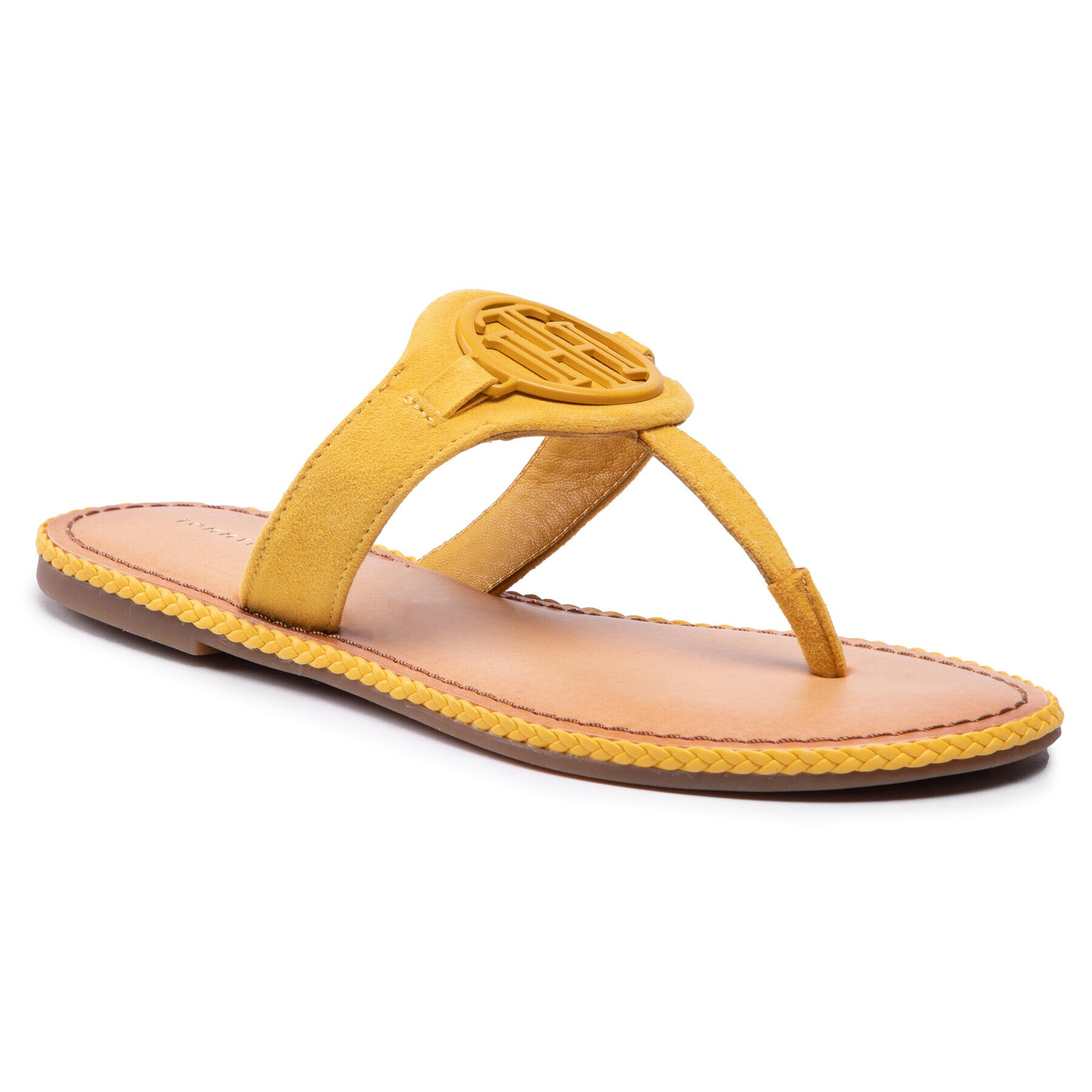 Tommy Hilfiger Джапанки Essential Hardware Flat Sandal FW0FW05592 Жълт - Pepit.bg