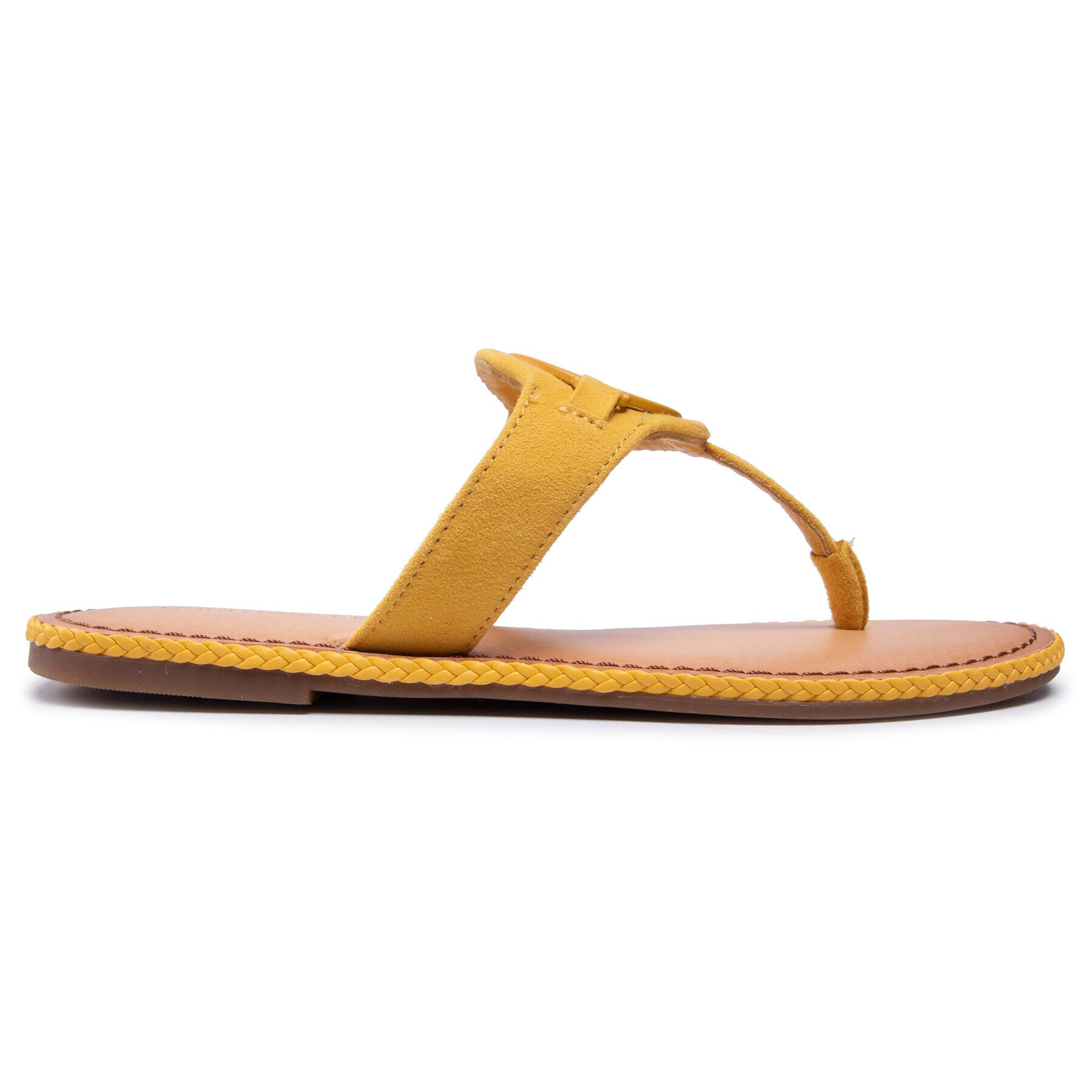 Tommy Hilfiger Джапанки Essential Hardware Flat Sandal FW0FW05592 Жълт - Pepit.bg