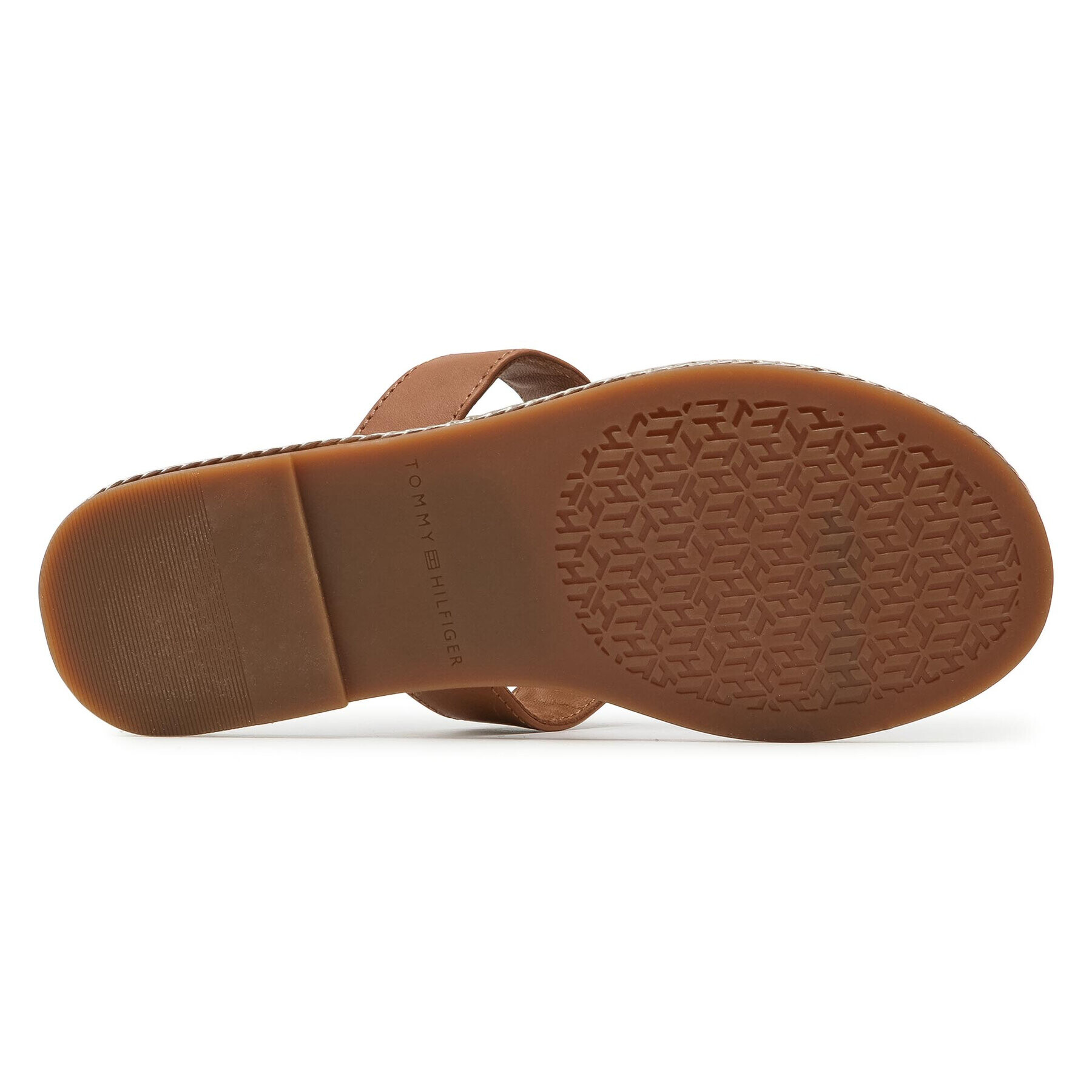 Tommy Hilfiger Джапанки Essential Leather Flat Sandal FW0FW05620 Кафяв - Pepit.bg