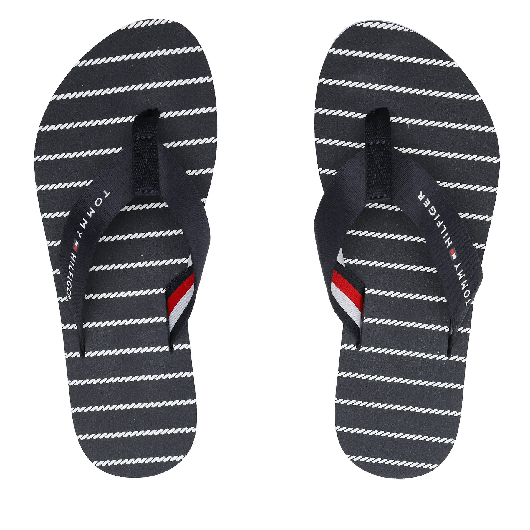 Tommy Hilfiger Джапанки Essential Rope Sandal FW0FW07142 Тъмносин - Pepit.bg