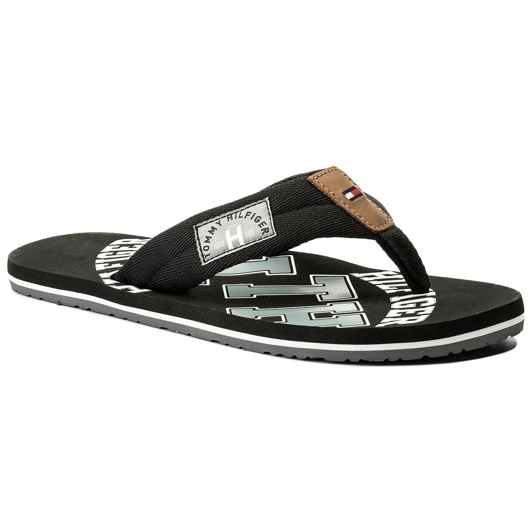 Tommy Hilfiger Джапанки Essential Th Beach Sandal FM0FM01369 Черен - Pepit.bg