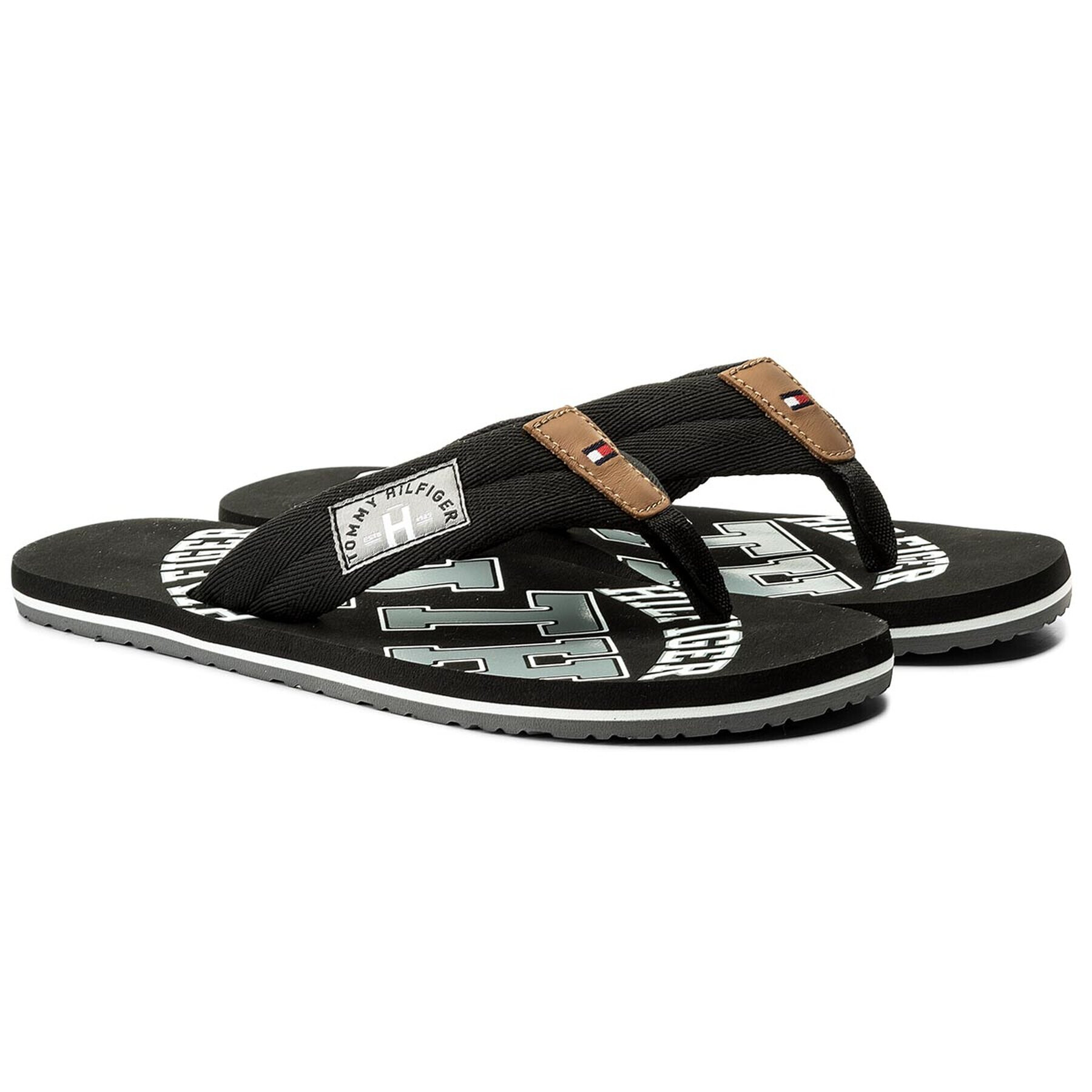 Tommy Hilfiger Джапанки Essential Th Beach Sandal FM0FM01369 Черен - Pepit.bg
