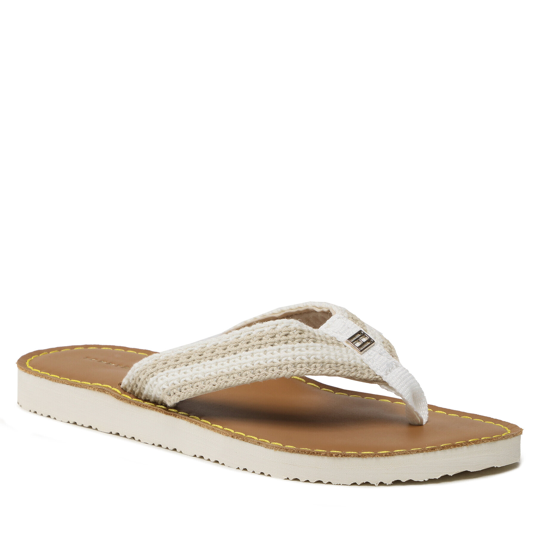 Tommy Hilfiger Джапанки Feminne Crochet Flip Flop FW0FW07261 Екрю - Pepit.bg