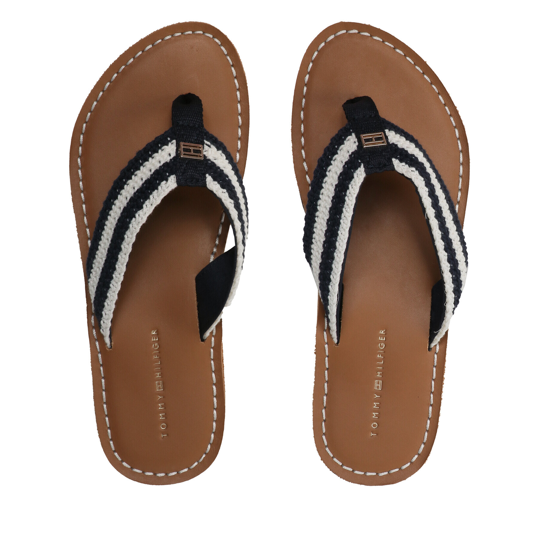 Tommy Hilfiger Джапанки Feminne Crochet Flip Flop FW0FW07261 Тъмносин - Pepit.bg