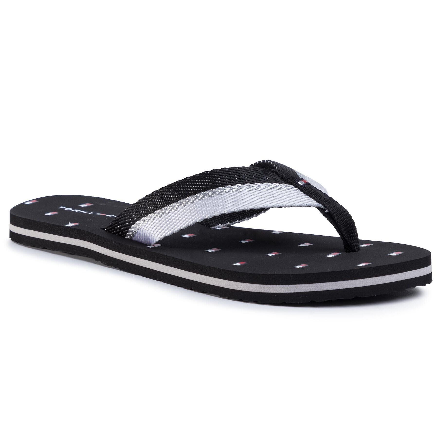 Tommy Hilfiger Джапанки Flag Beach Sandal FW0FW04812 Черен - Pepit.bg