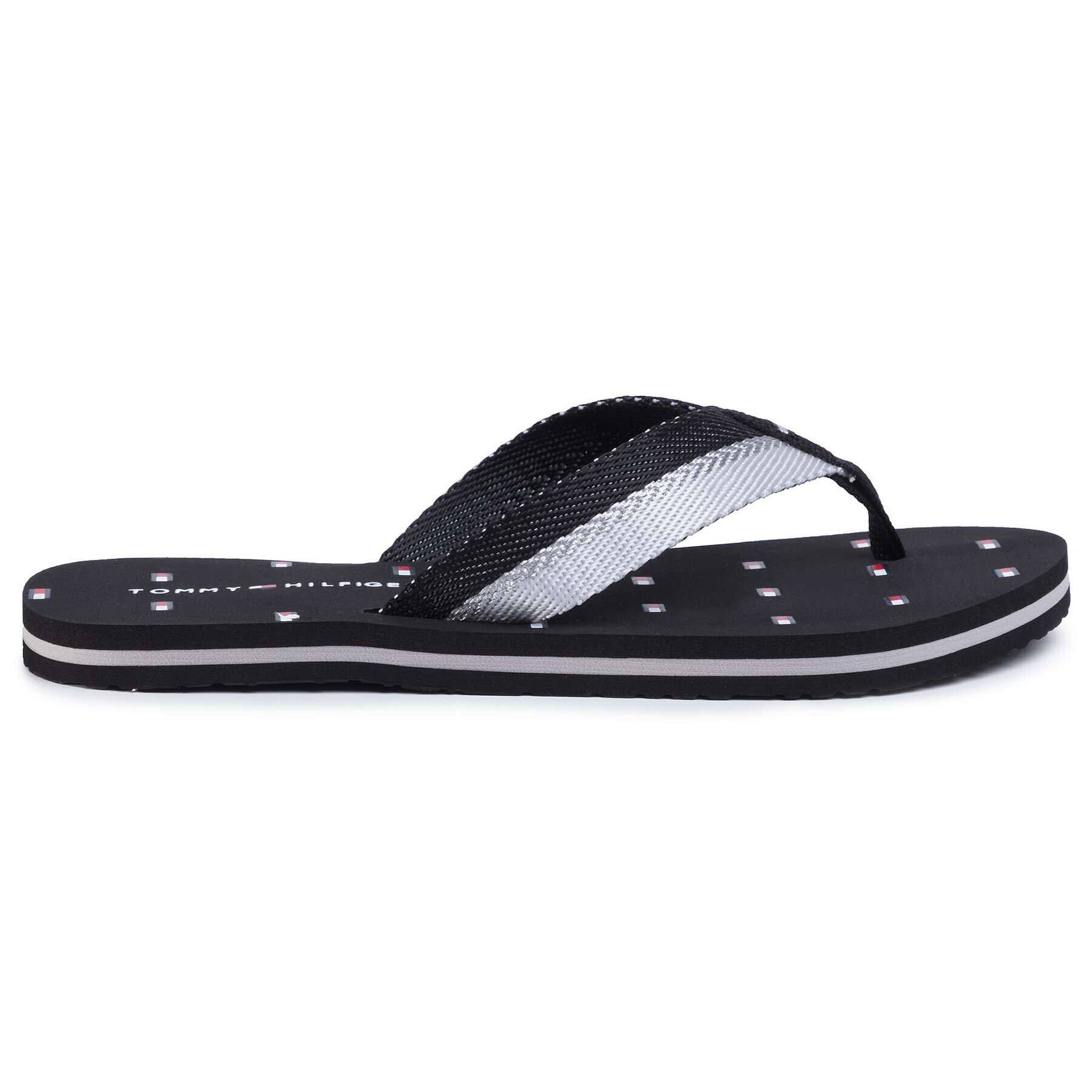 Tommy Hilfiger Джапанки Flag Beach Sandal FW0FW04812 Черен - Pepit.bg