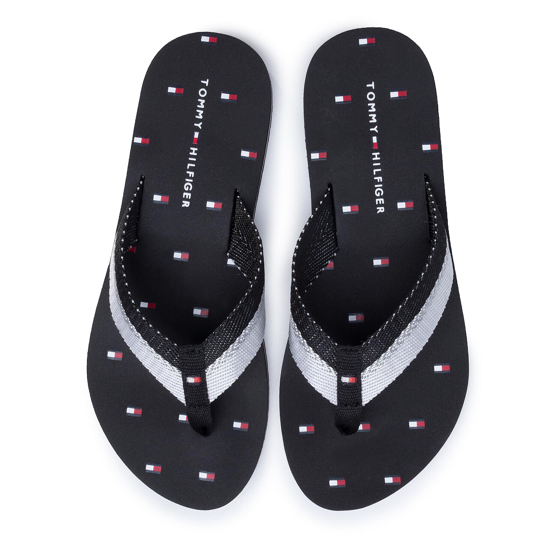 Tommy Hilfiger Джапанки Flag Beach Sandal FW0FW04812 Черен - Pepit.bg