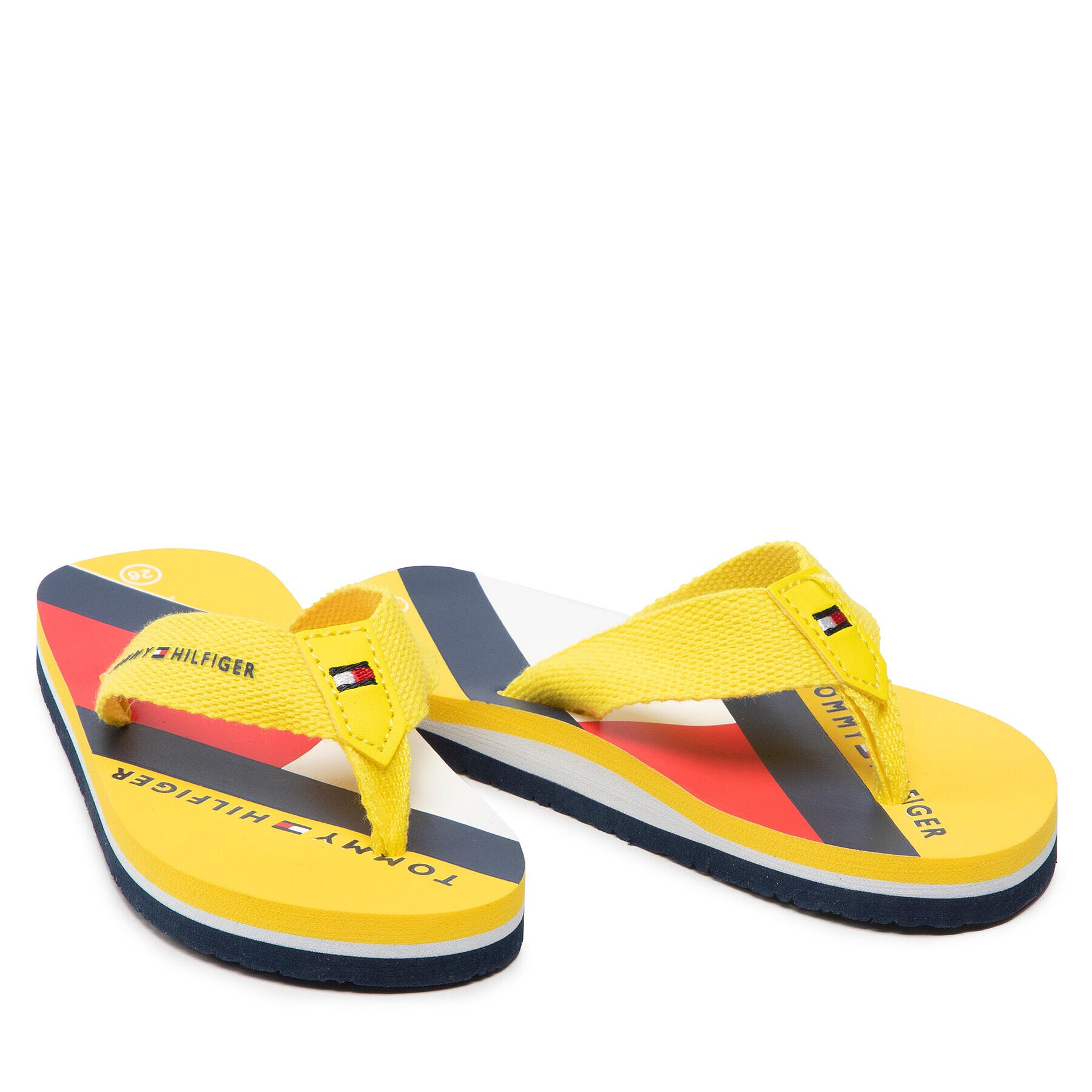 Tommy Hilfiger Джапанки Flag Print Flip Flop T3B8-32267-0058 M Жълт - Pepit.bg