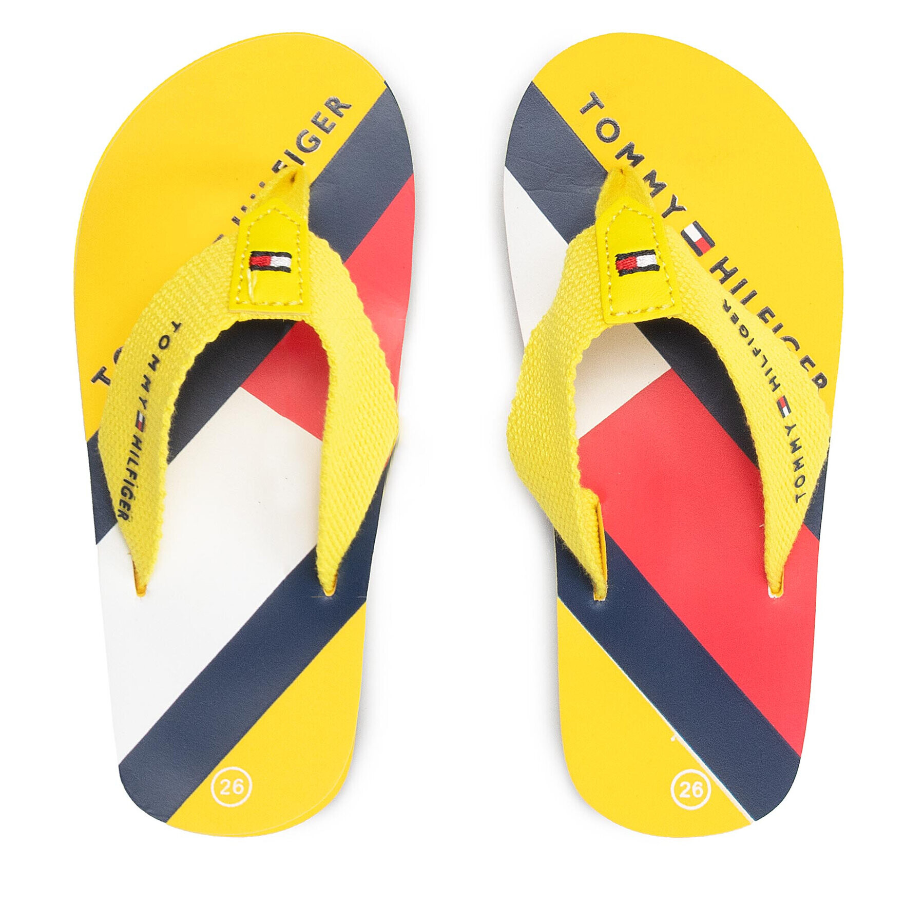 Tommy Hilfiger Джапанки Flag Print Flip Flop T3B8-32267-0058 M Жълт - Pepit.bg