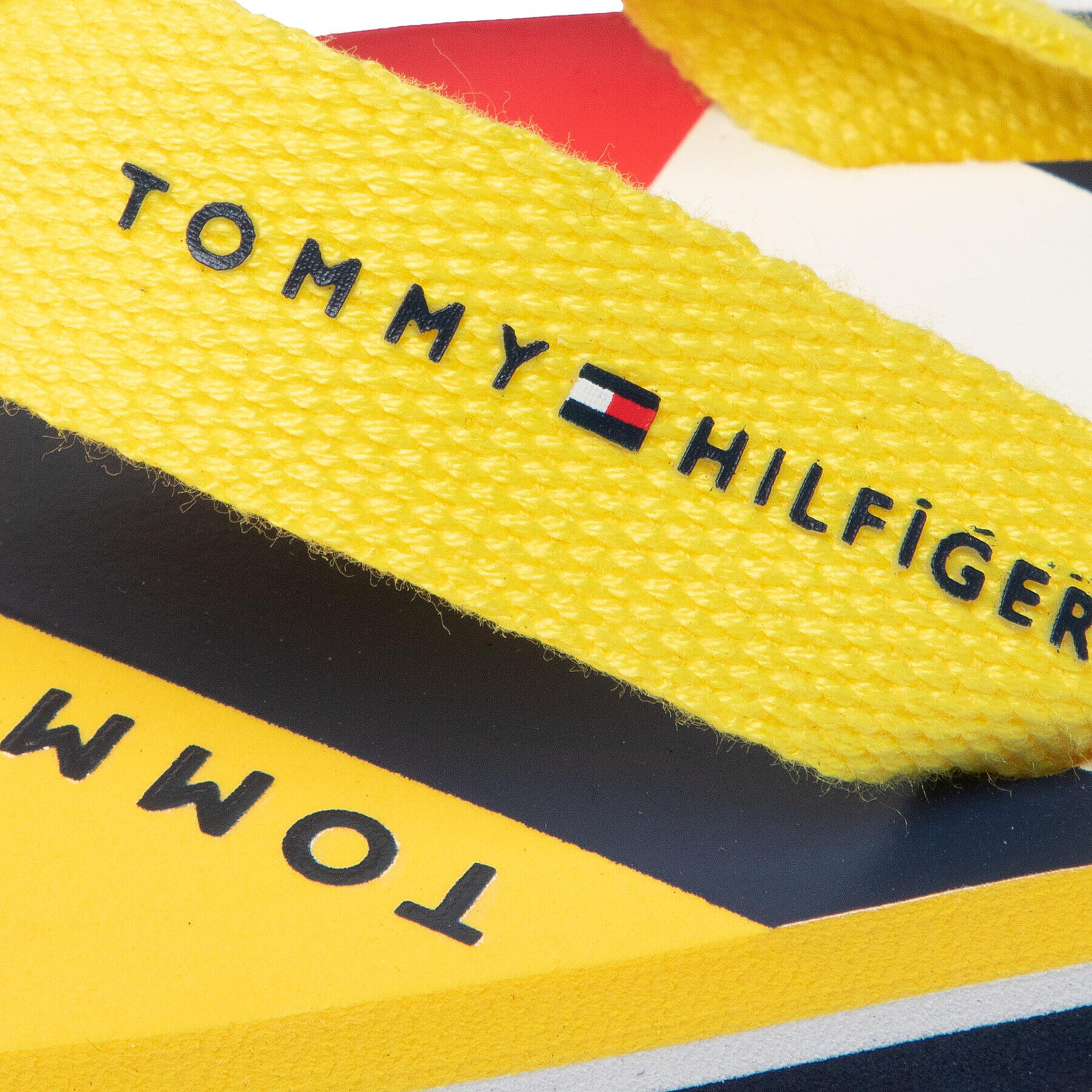 Tommy Hilfiger Джапанки Flag Print Flip Flop T3B8-32267-0058 M Жълт - Pepit.bg