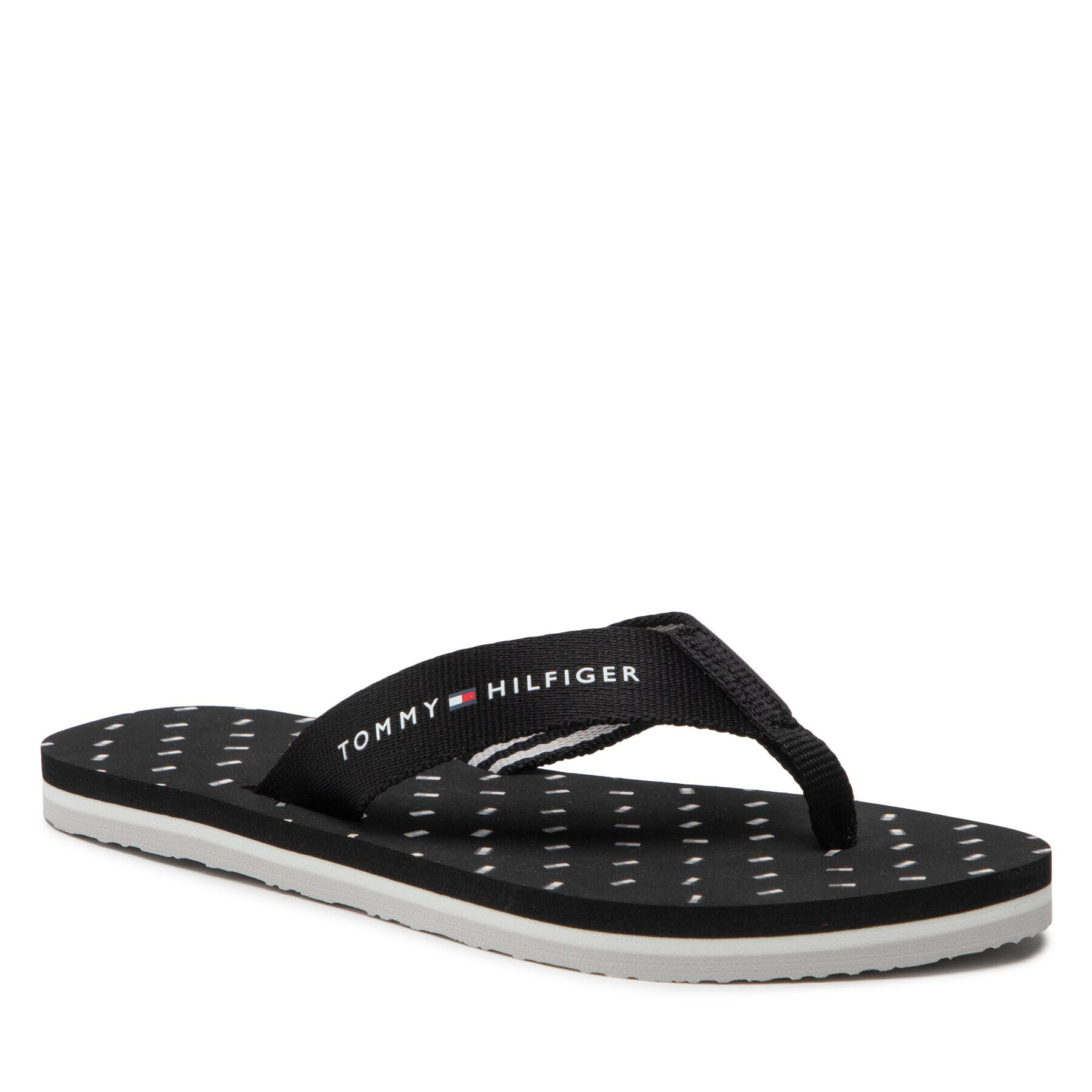 Tommy Hilfiger Джапанки Flags Flat Beach Sandal FW0FW06429 Черен - Pepit.bg