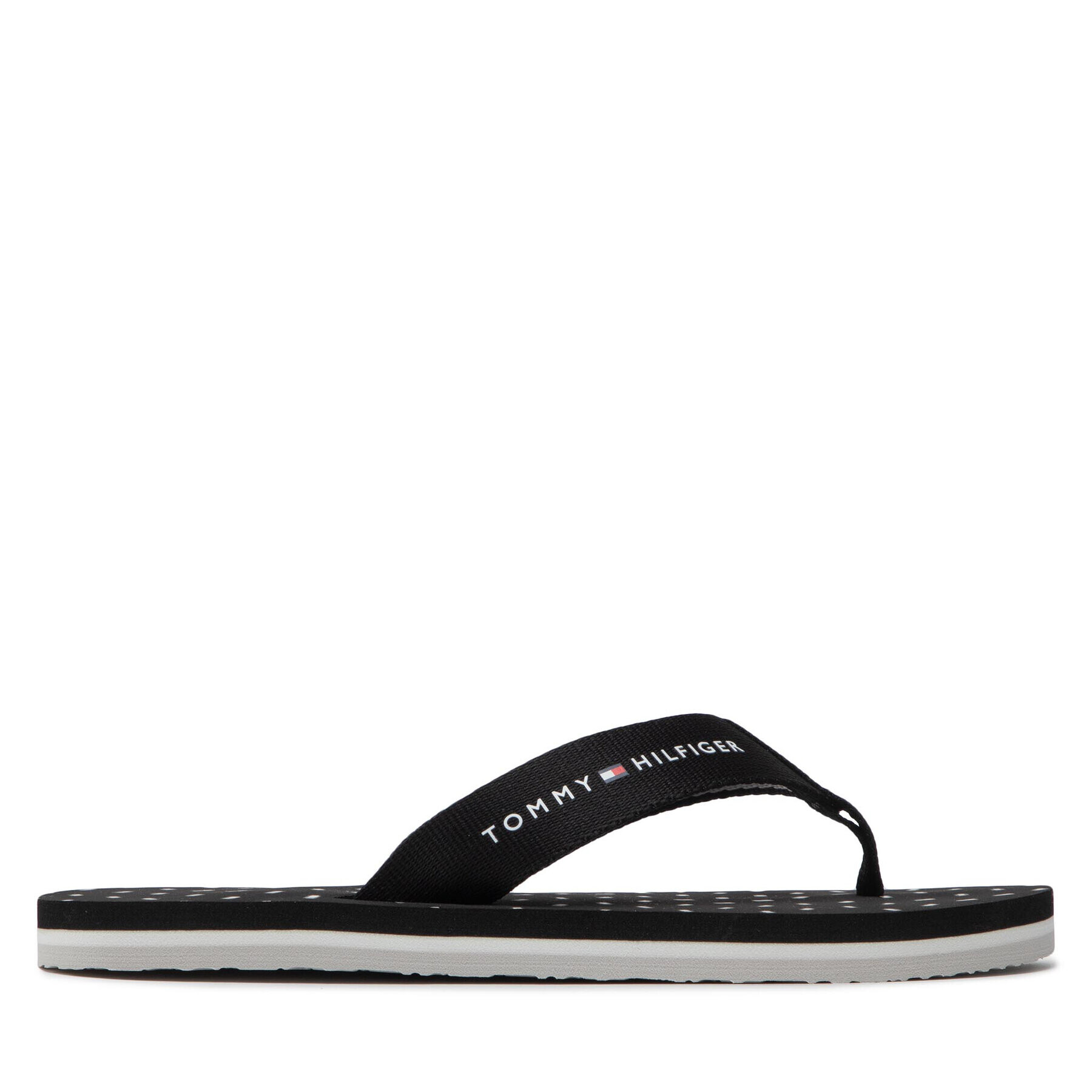 Tommy Hilfiger Джапанки Flags Flat Beach Sandal FW0FW06429 Черен - Pepit.bg